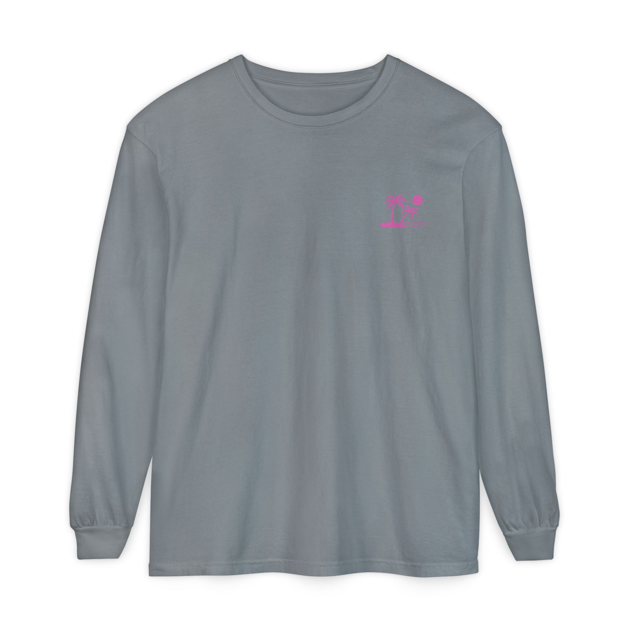 Tropic Beach 'Seas the Day' Long Sleeve Tee - Hot Summer Pink