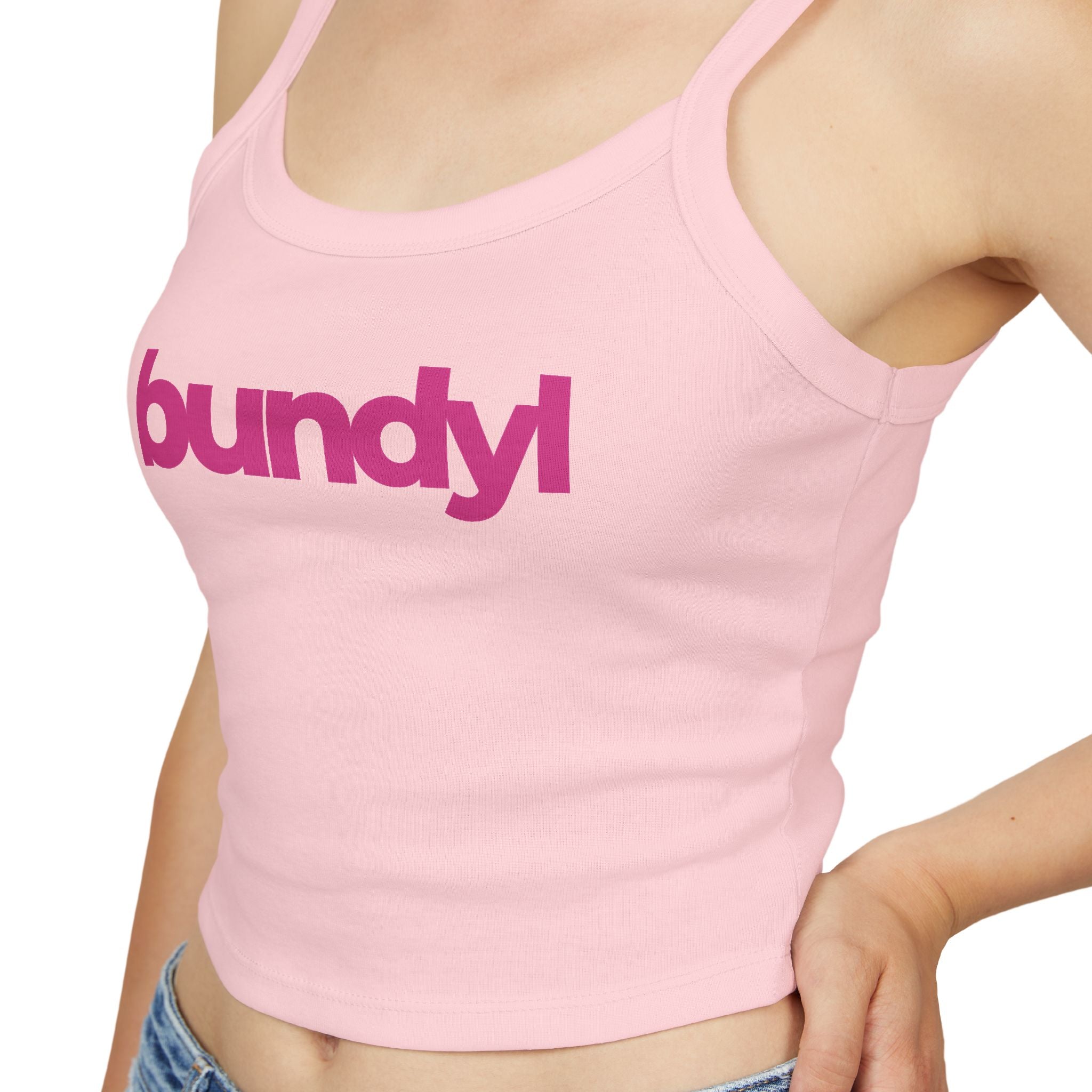 bundyl Logo Spaghetti Strap Tank - Hot Summer Pink