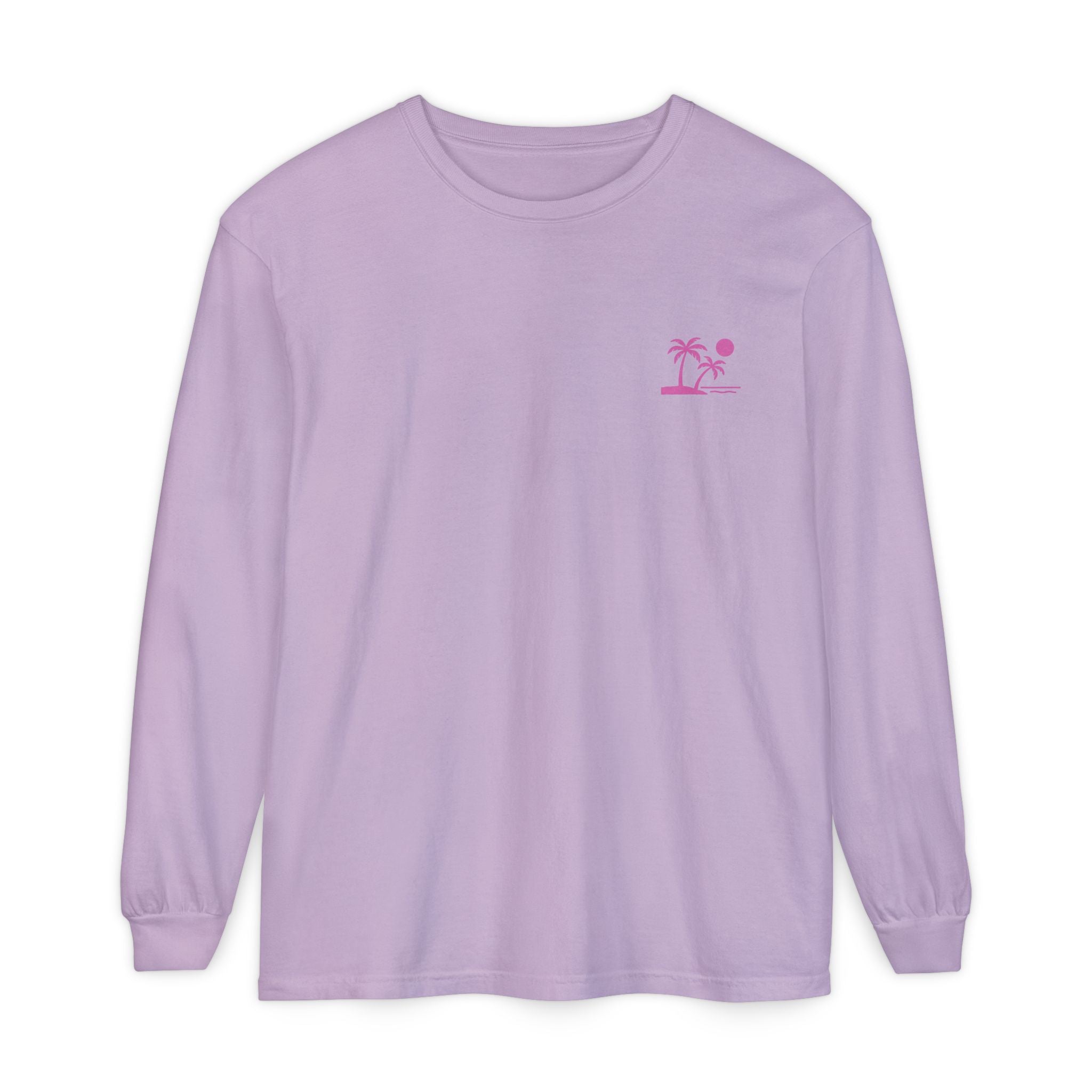 Tropic Beach 'Seas the Day' Long Sleeve Tee - Hot Summer Pink