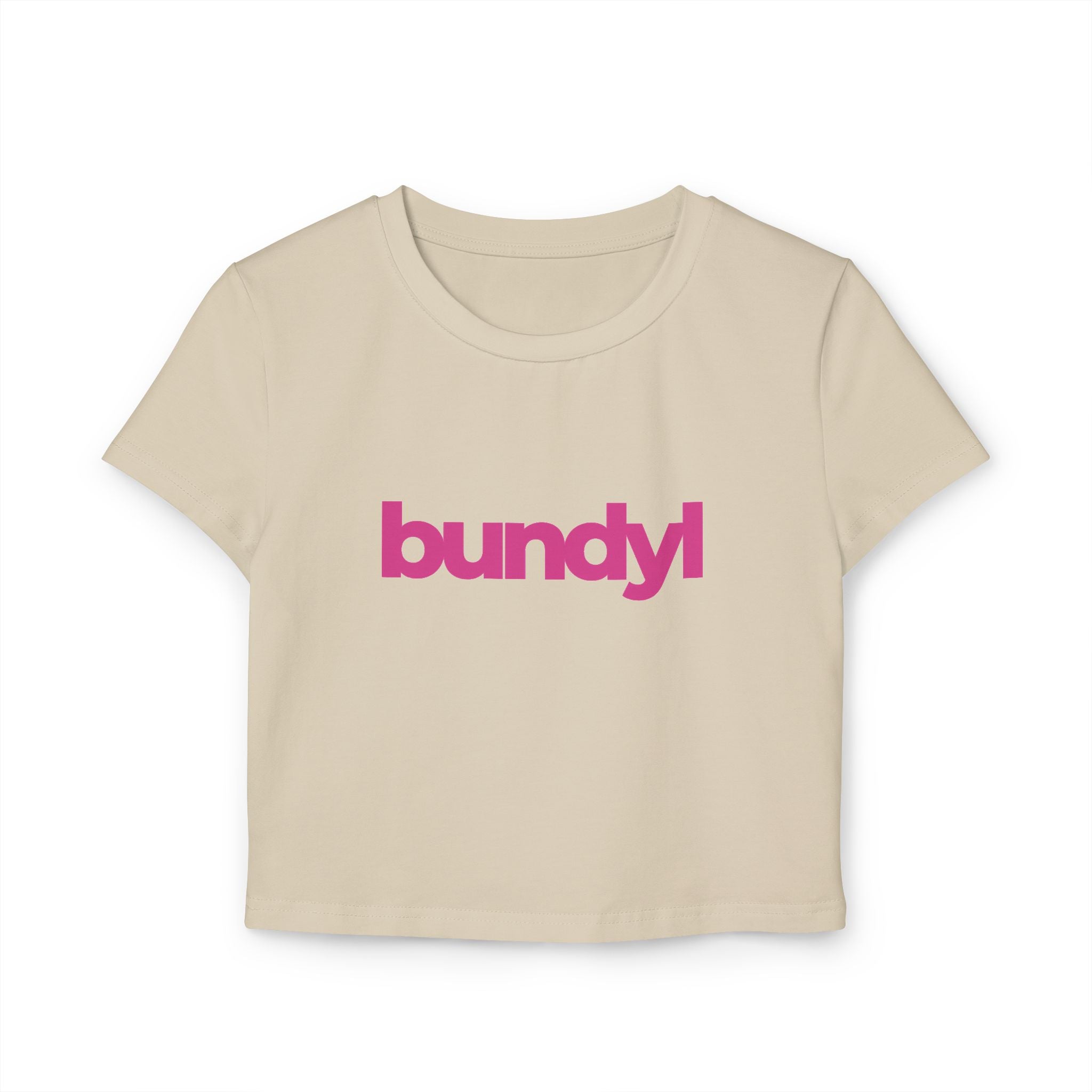 bundyl Logo Cropped Fitted Tee - Hot Summer Pink