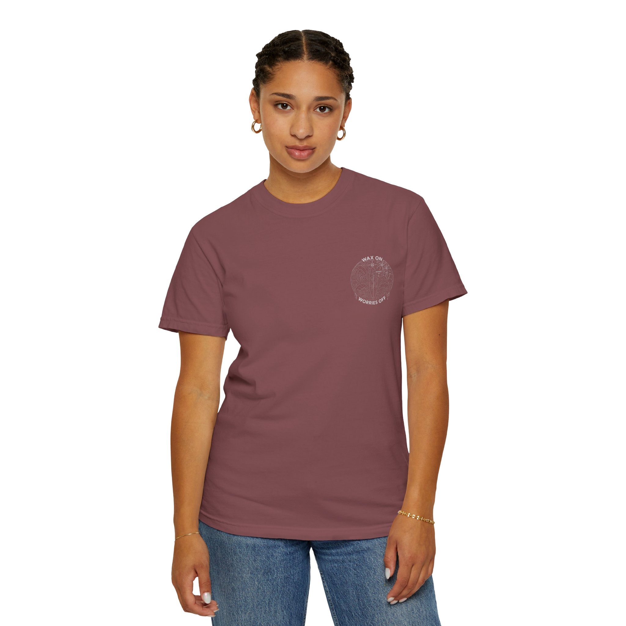 Vintage 'Wax On' Relaxed Tee - Pencil White
