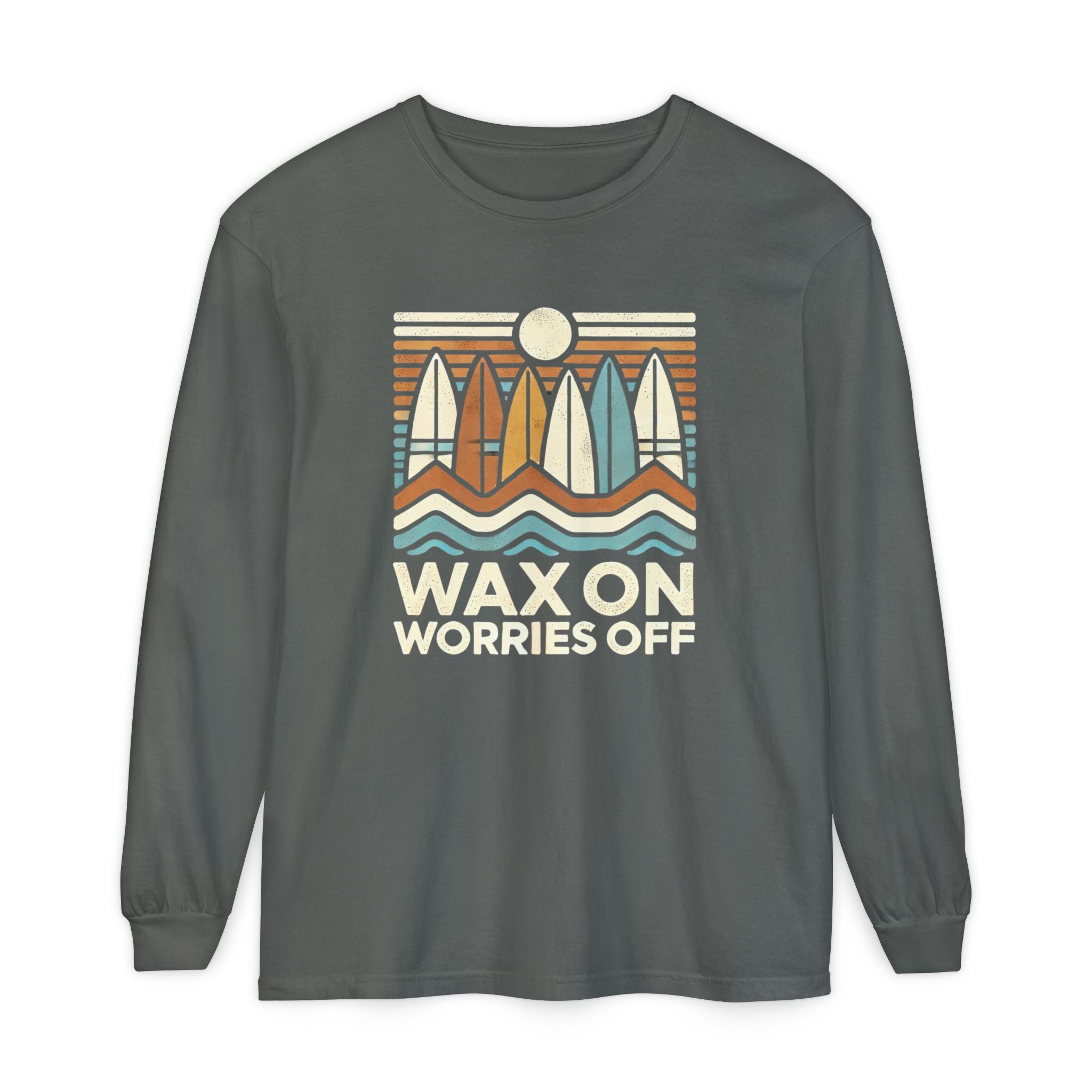 Boards Up 'Wax On' Long Sleeve Tee - Sand & Sky