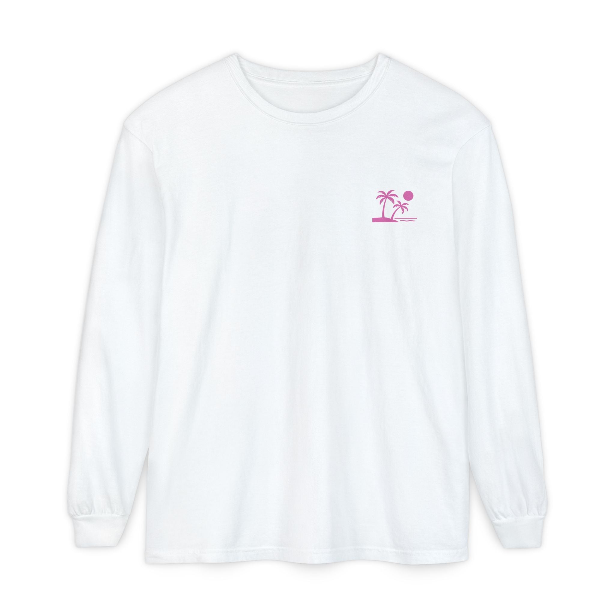 Tropic Beach 'Seas the Day' Long Sleeve Tee - Hot Summer Pink
