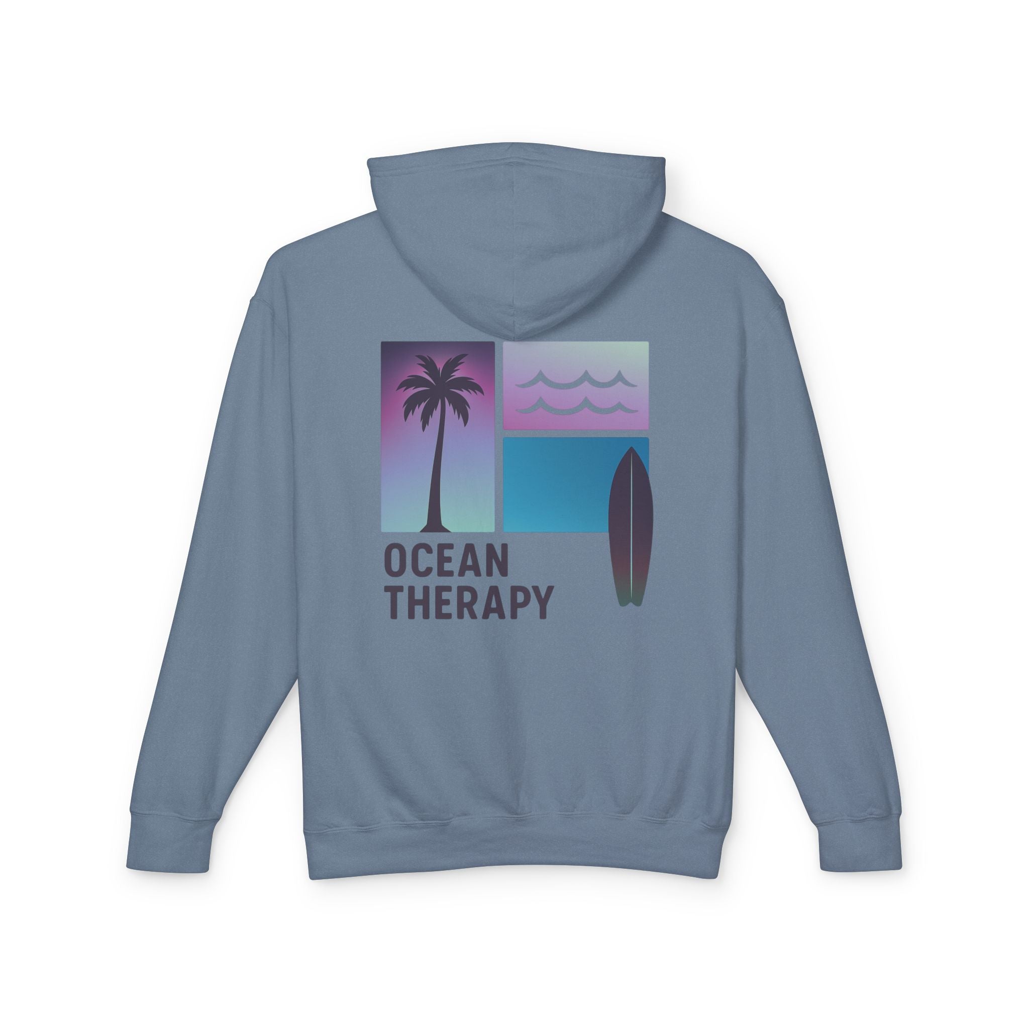 Ocean Therapy Hoodie - Beach Block Purple