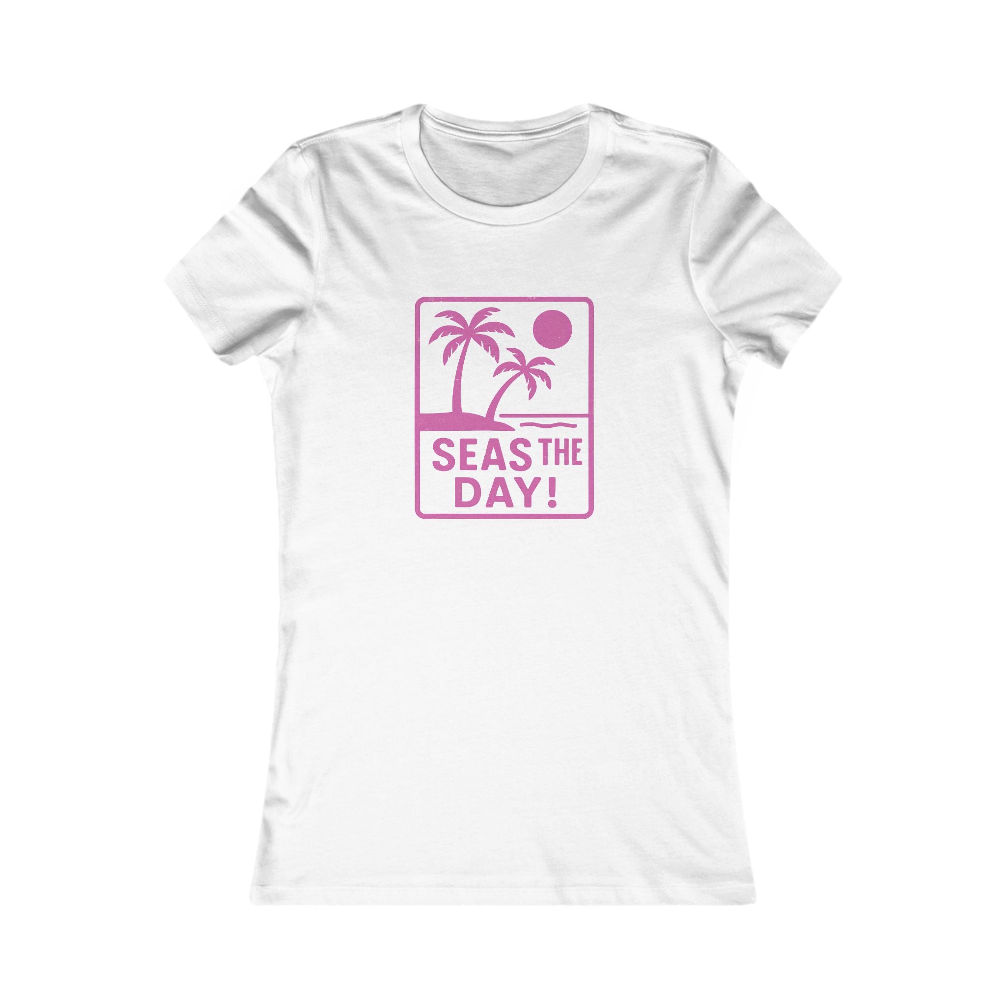 Tropic Beach 'Seas the Day' Favorite Tee - Hot Summer Pink