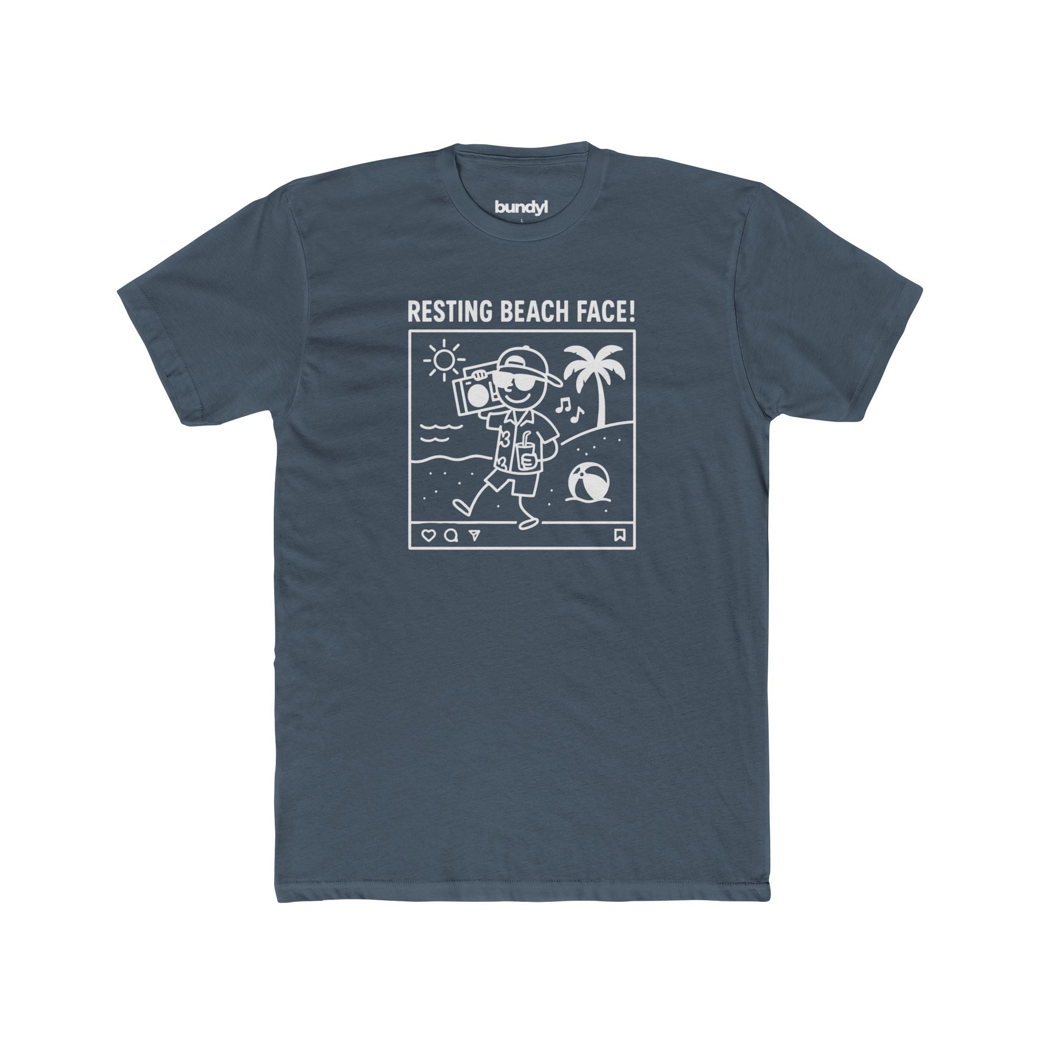 Resting Beach Face! Fitted Tee - Boombox