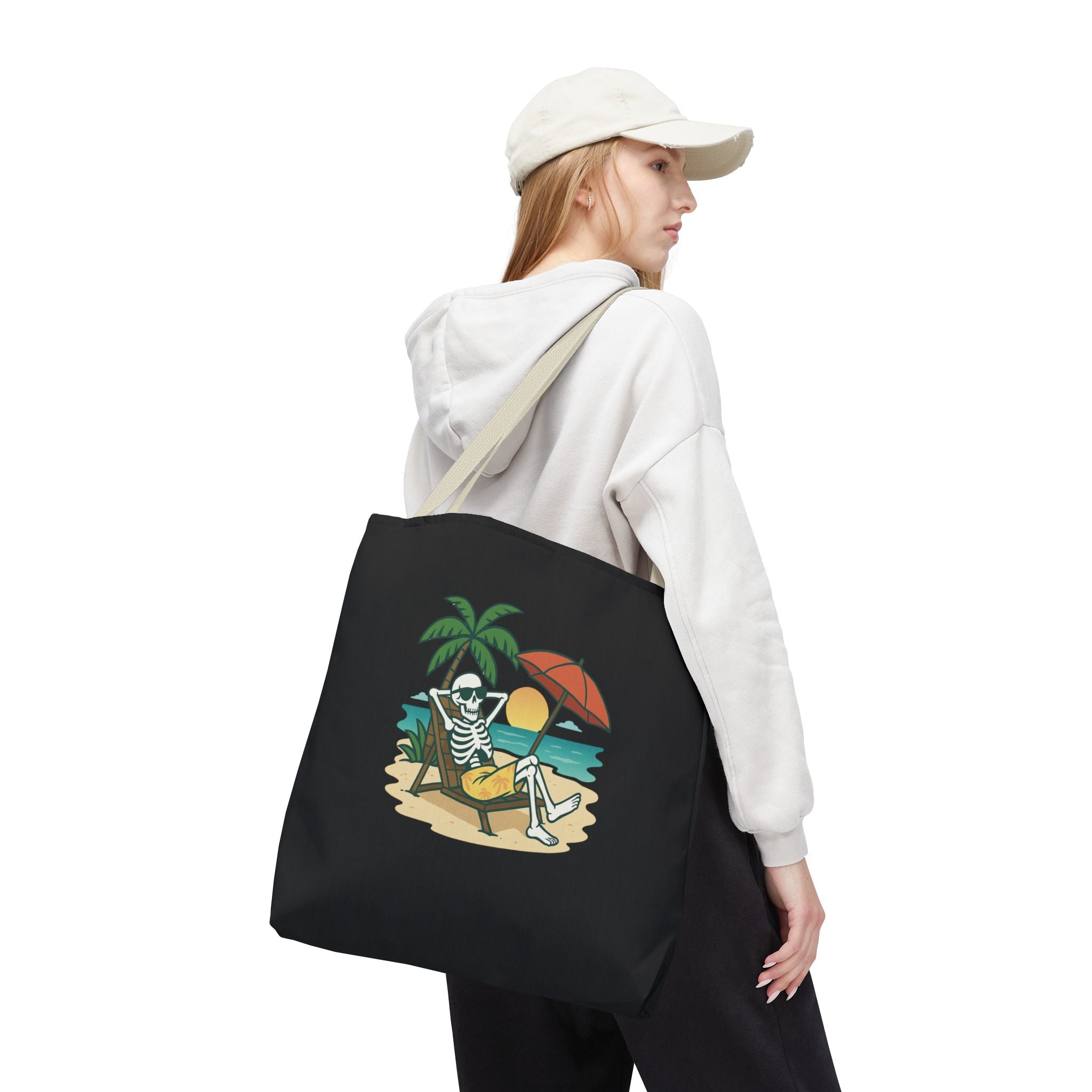 Skully in an Adirondack Beach Canvas Tote Bag - 18x18