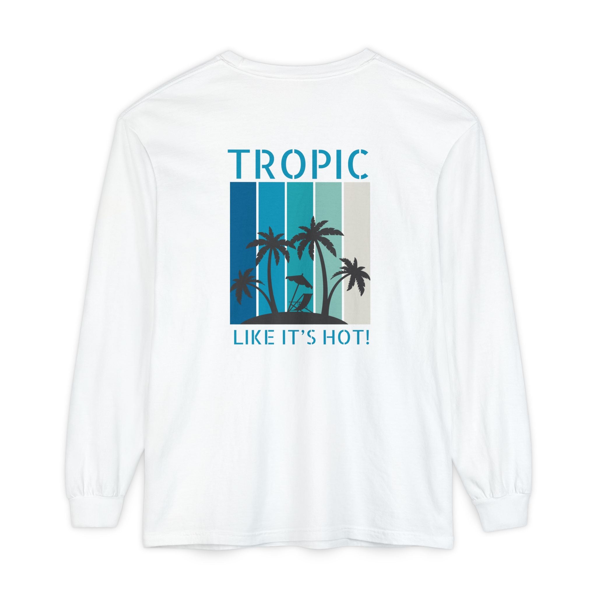 Tropic Panels Long Sleeve Tee - Big Blue Sky