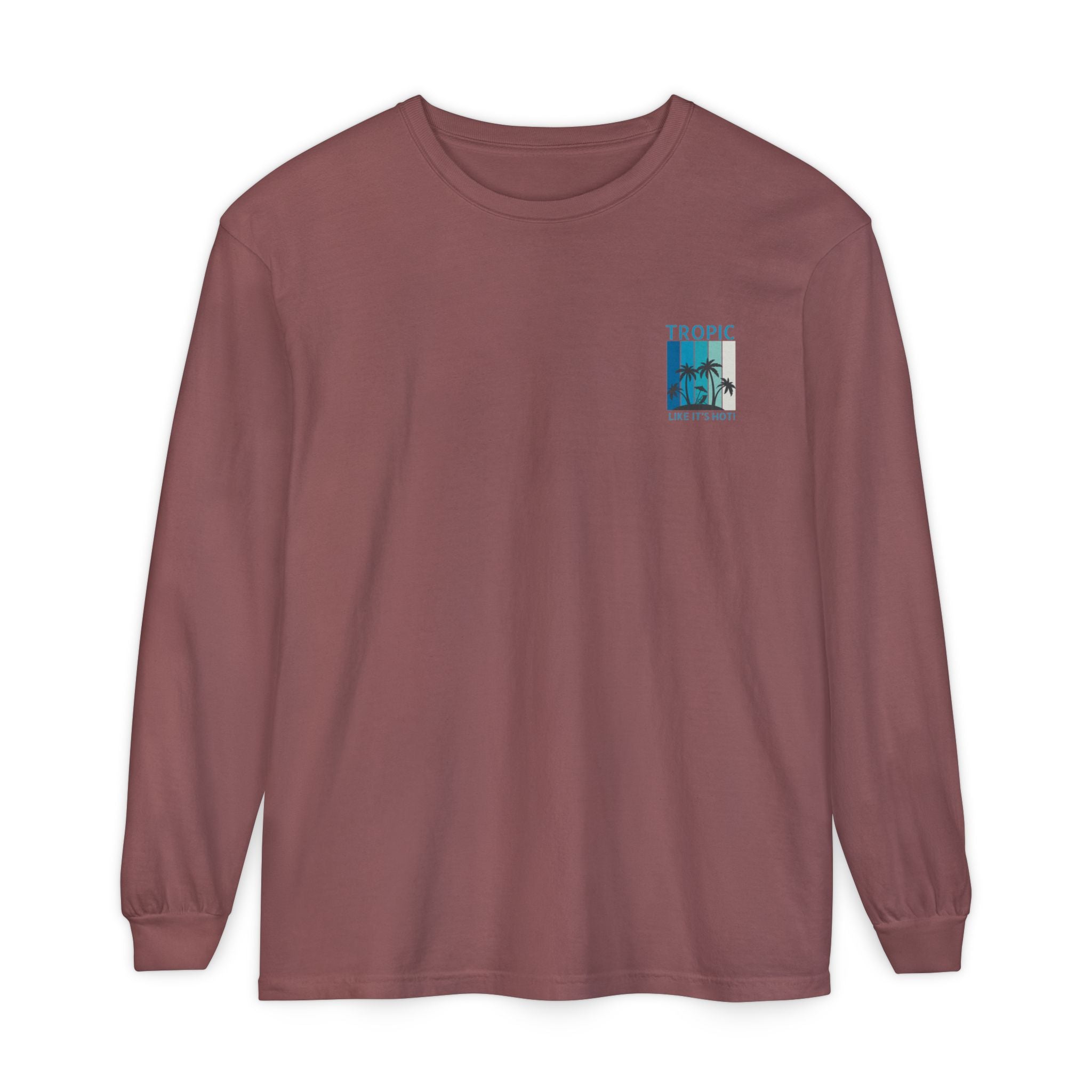 Tropic Panels Long Sleeve Tee - Big Blue Sky