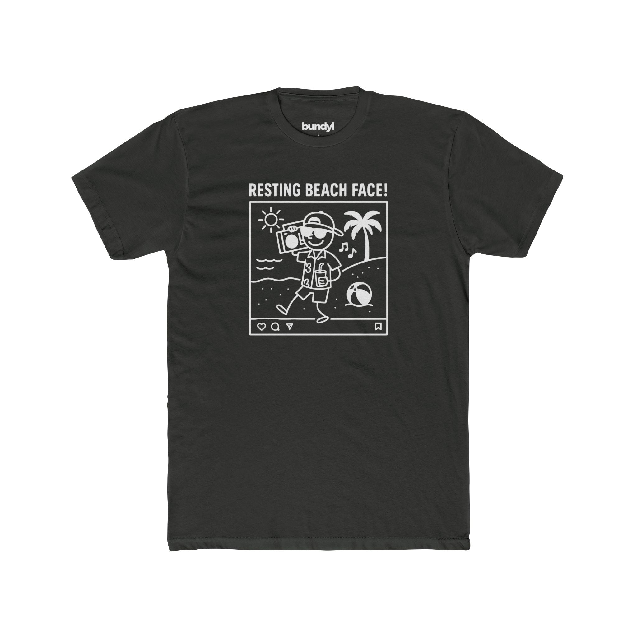 Resting Beach Face! Fitted Tee - Boombox