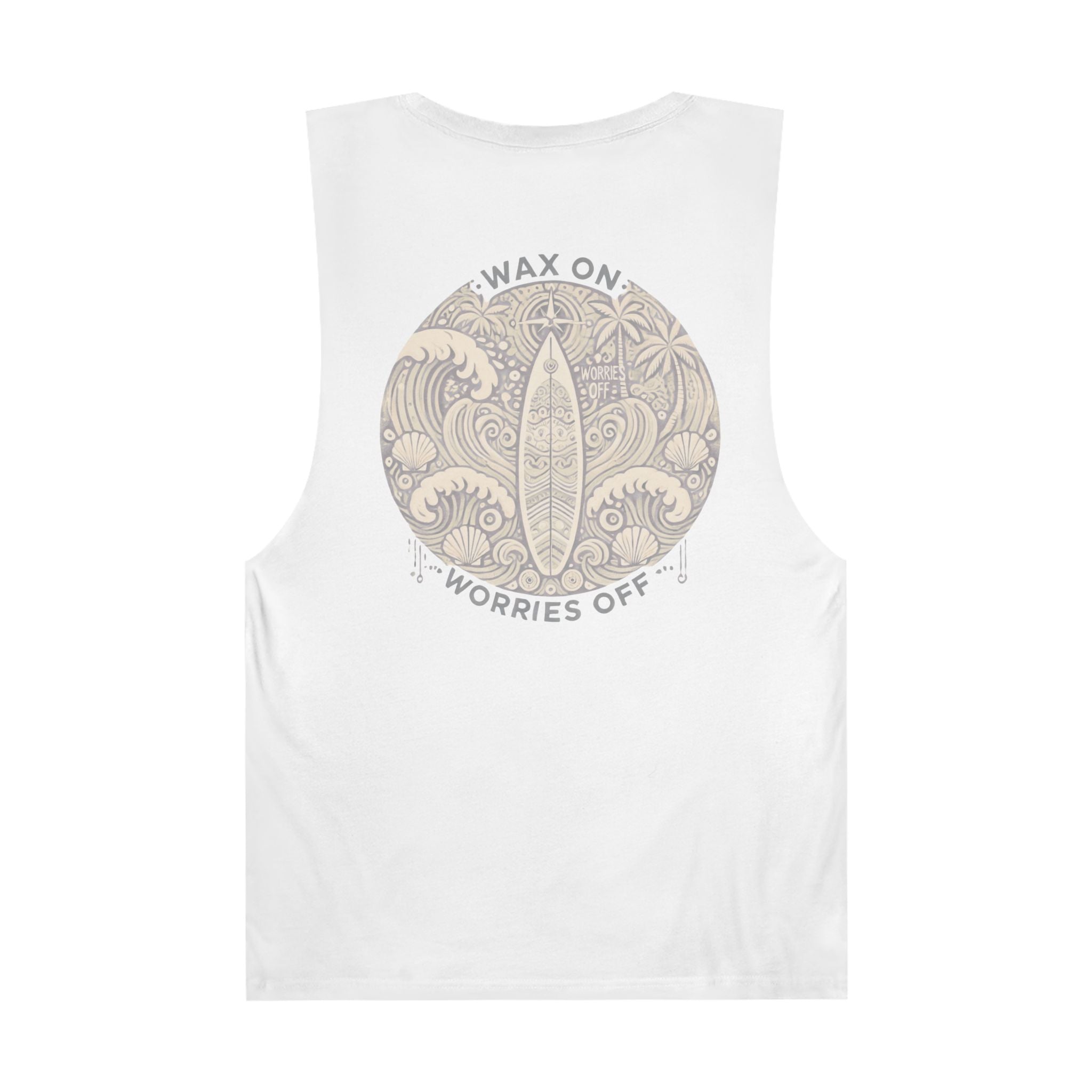 Vintage 'Wax On' Chill Tank - Sand