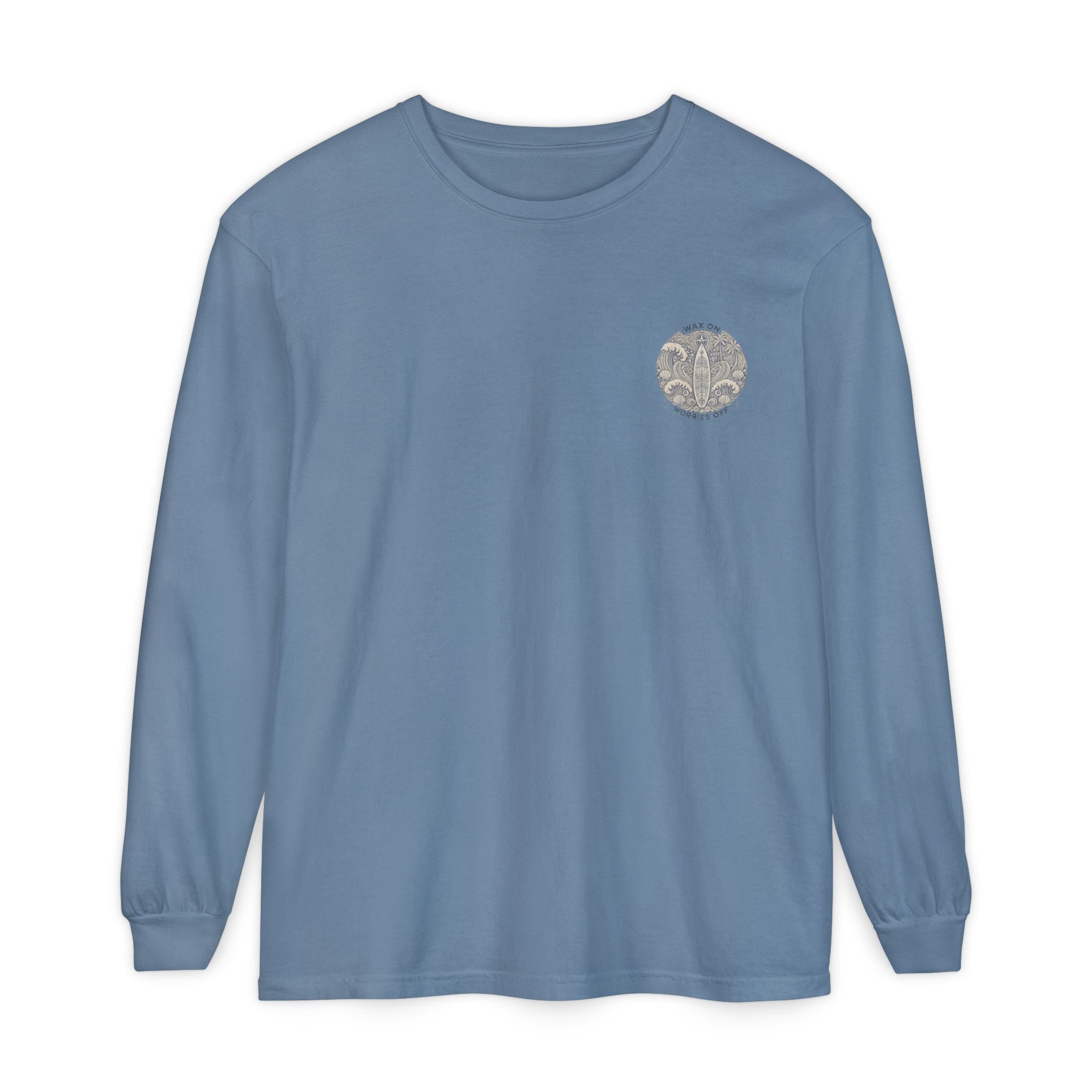 Vintage 'Wax On' Long Sleeve Tee - Sand