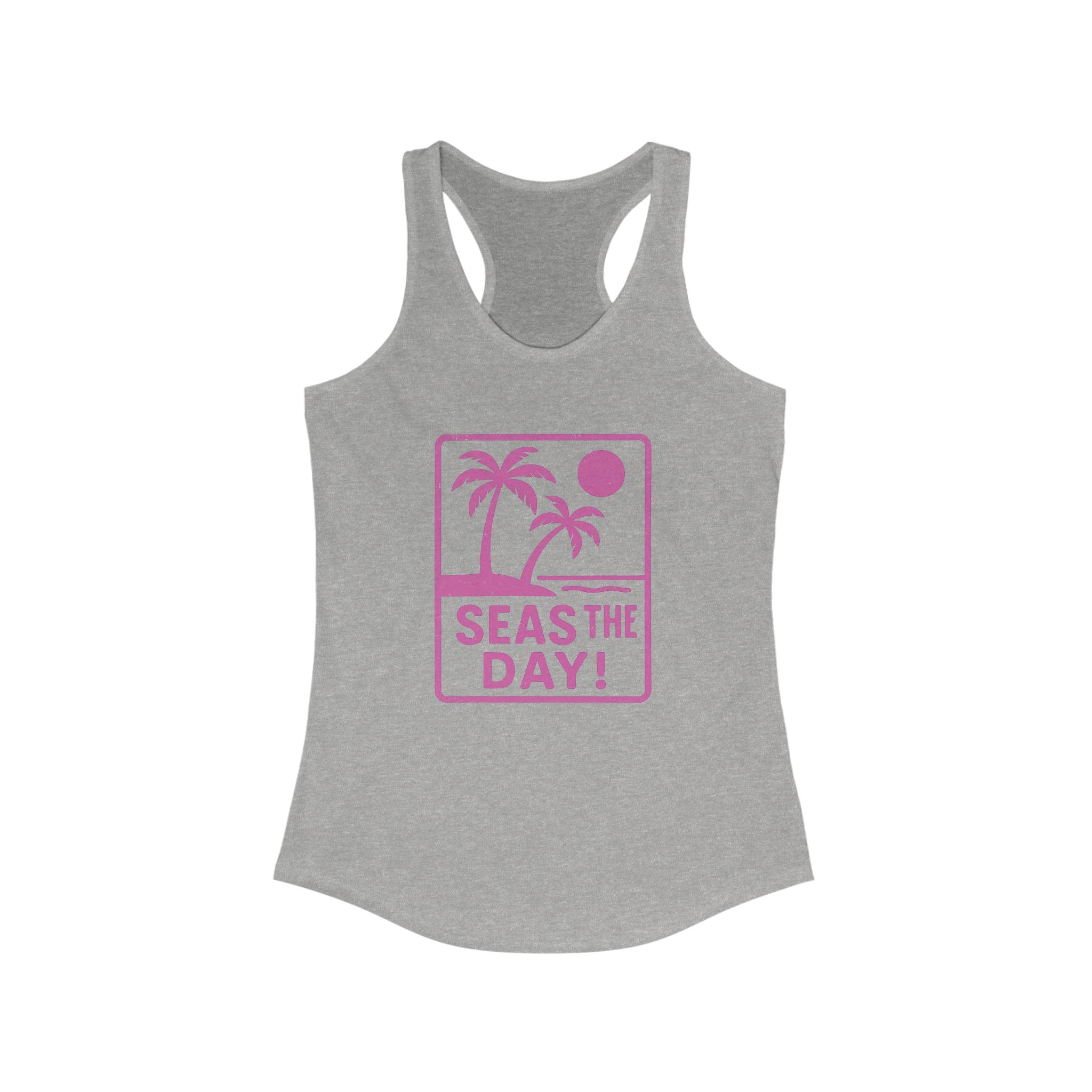 Tropic Beach 'Seas the Day' Racerback Tank - Hot Summer Pink