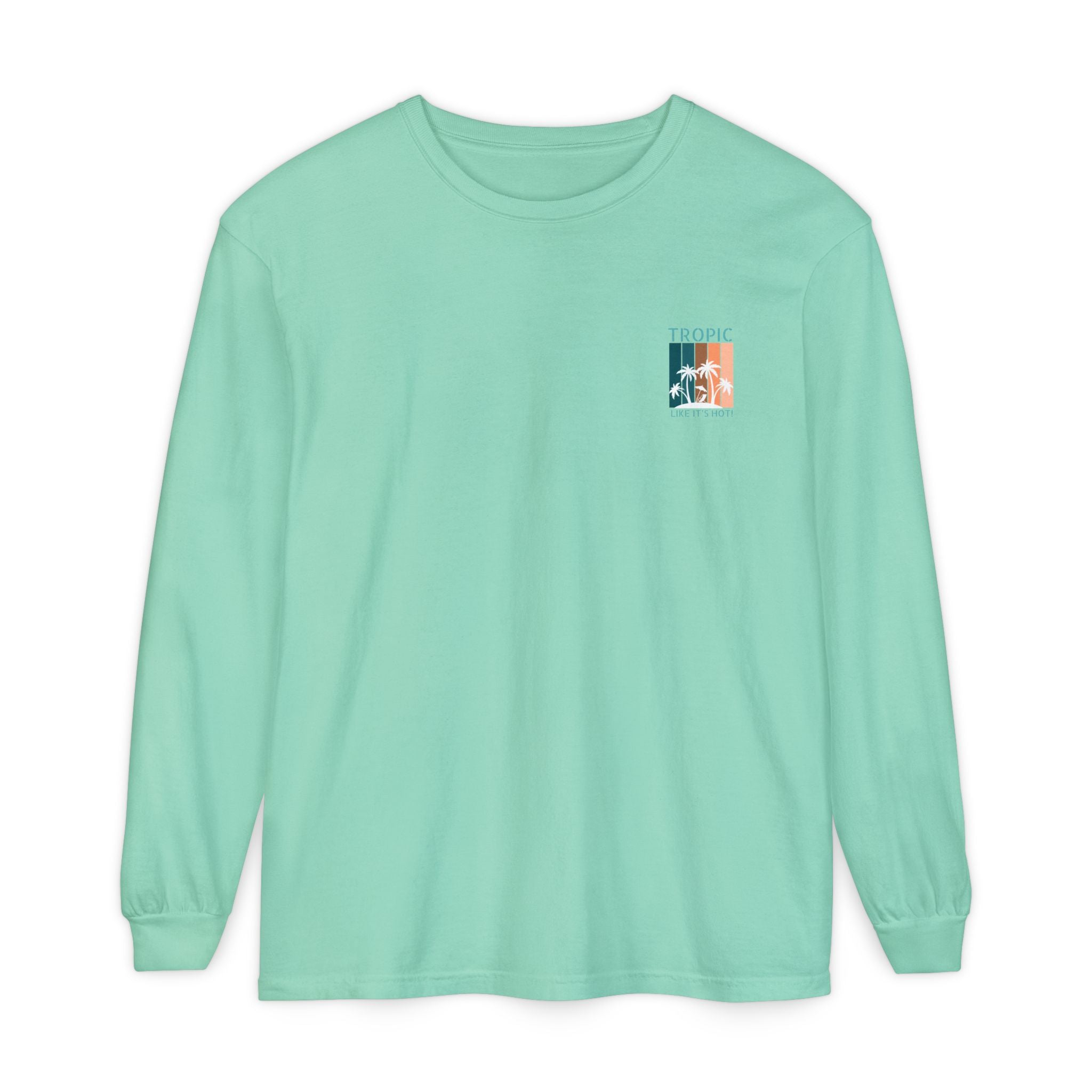 Tropic Panels Long Sleeve Tee - Peaches & Cream
