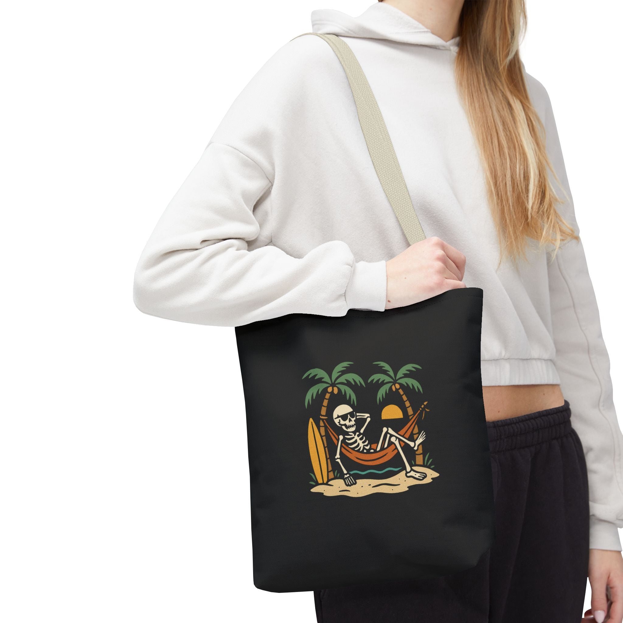 Skully in a Hammock Everyday Canvas Tote Bag - 13x13