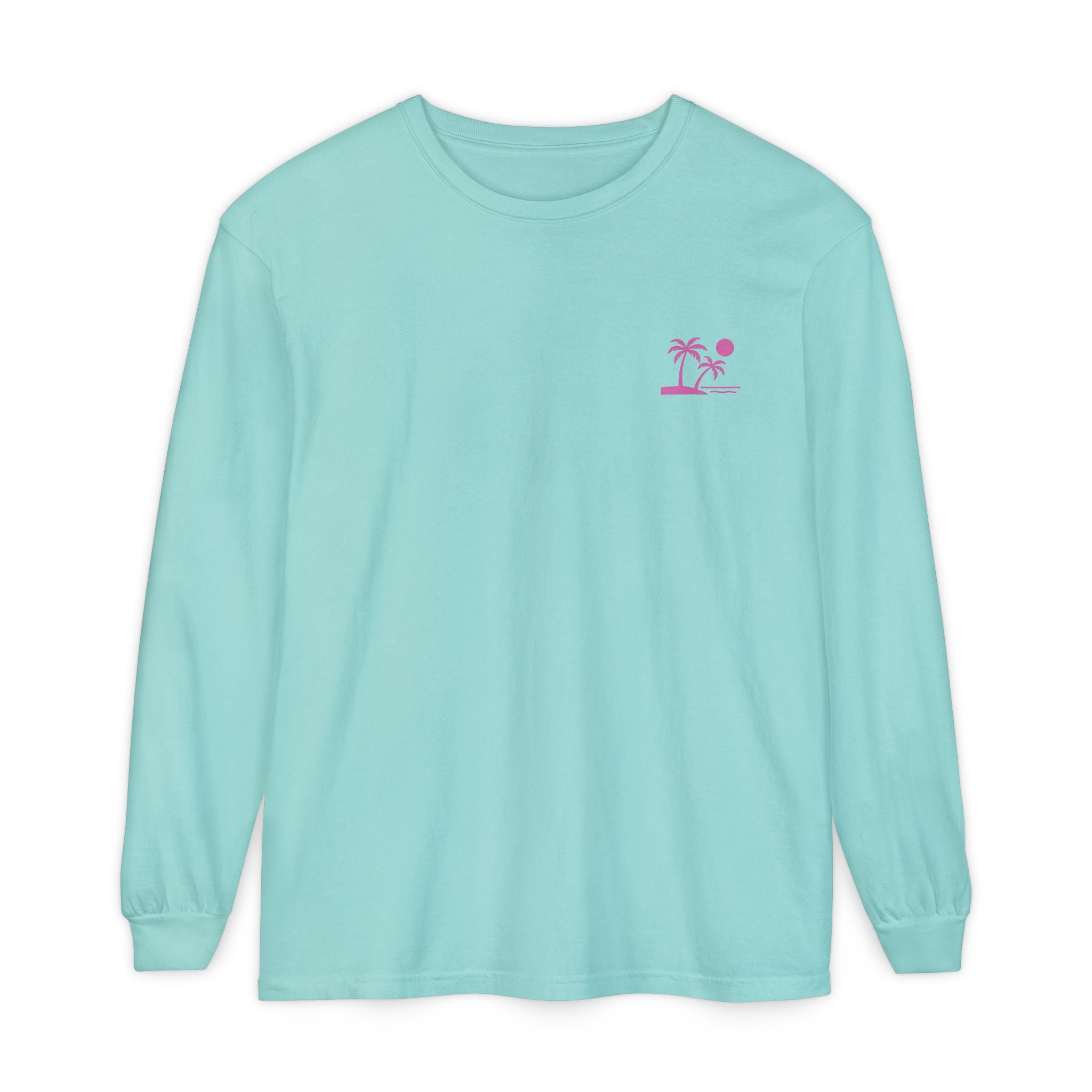 Tropic Beach 'Seas the Day' Long Sleeve Tee - Hot Summer Pink