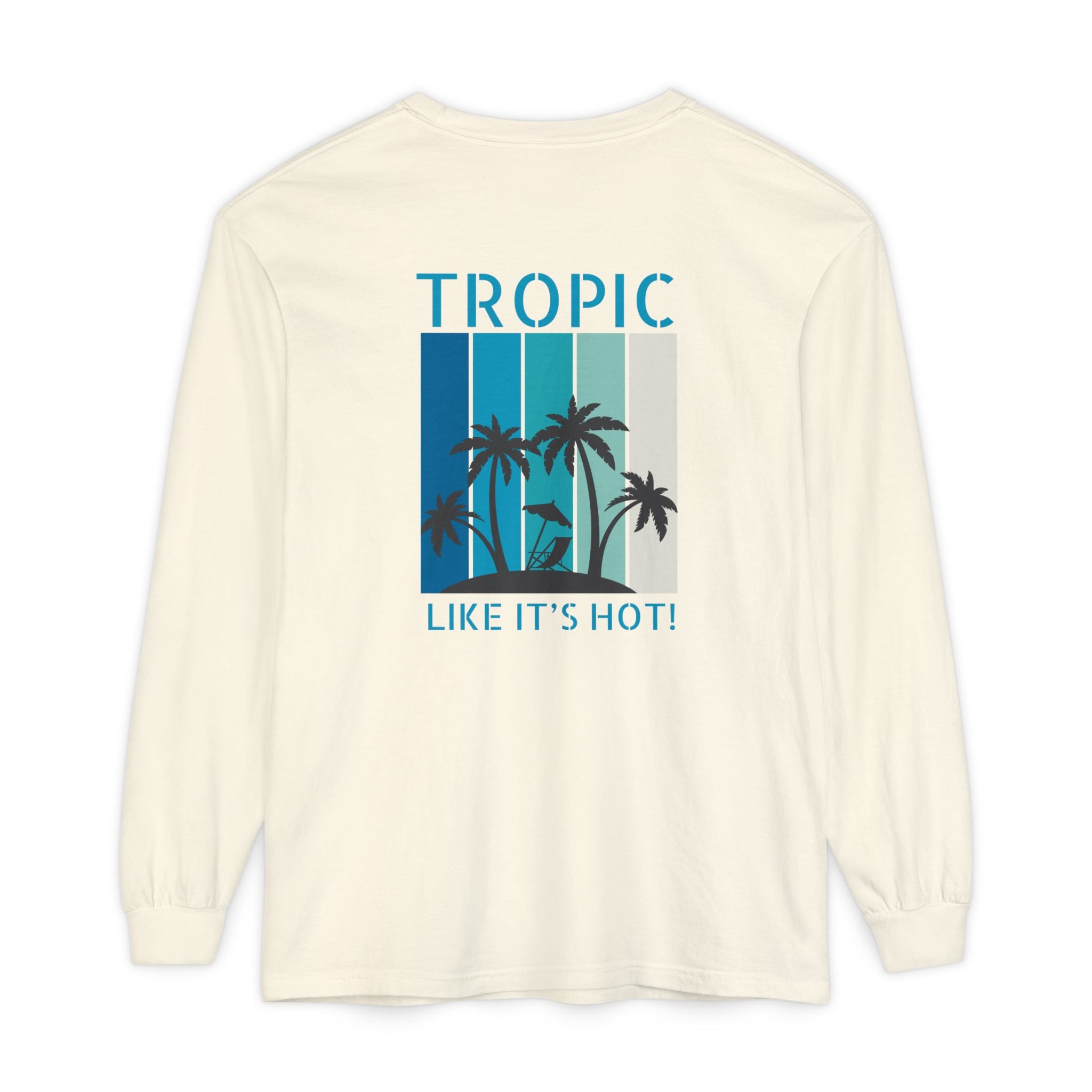 Tropic Panels Long Sleeve Tee - Big Blue Sky