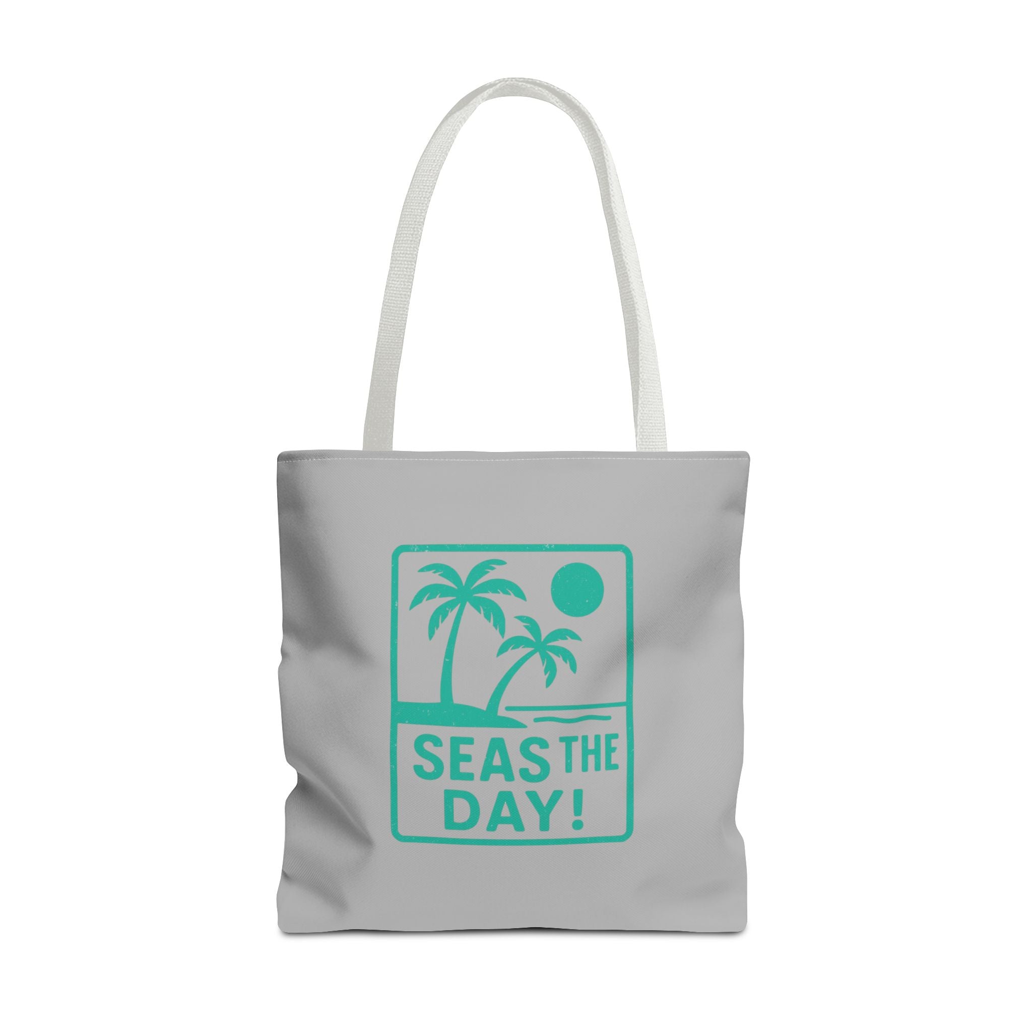Tropic Beach 'Seas The Day' Beach Canvas Tote Bag - 18x18