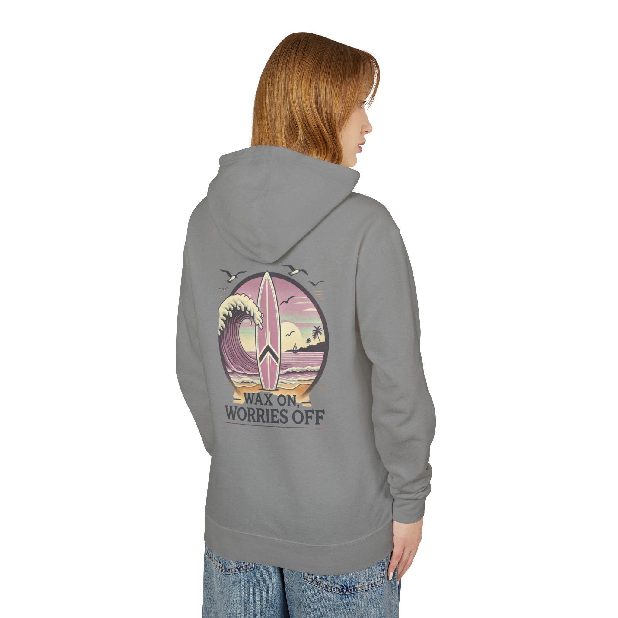 Wave Crest 'Wax On' Hoodie - Clamshell Pink
