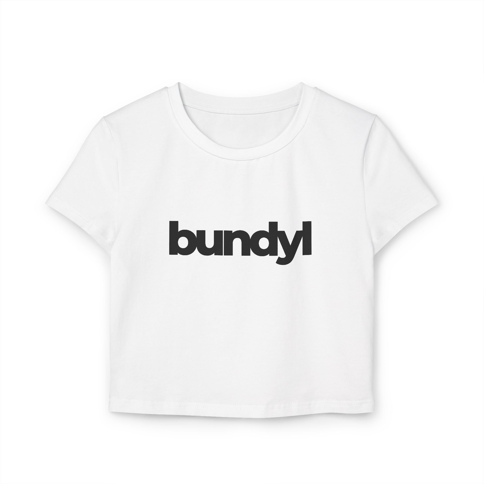 bundyl Logo Cropped Fitted Tee - Black
