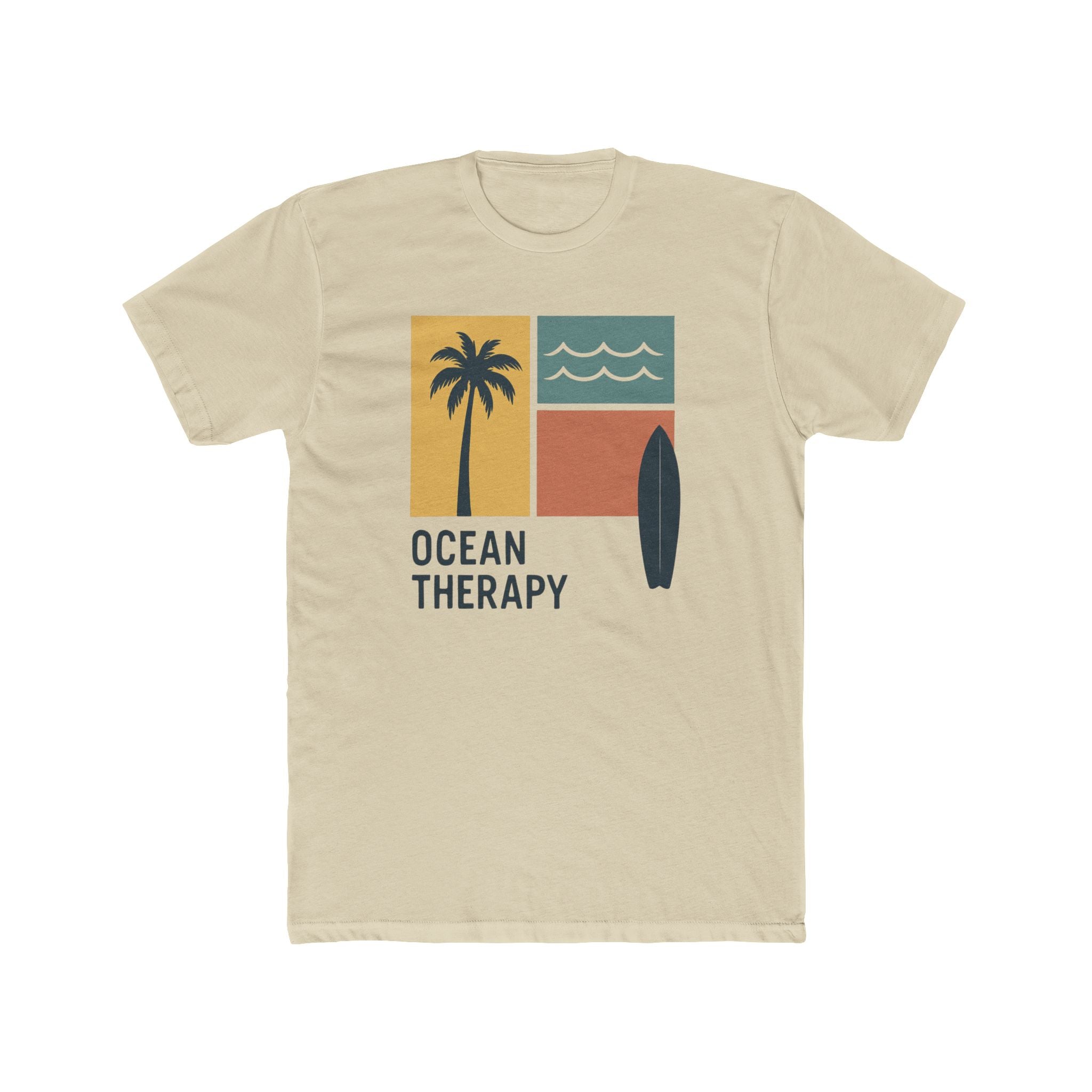 Ocean Therapy Fitted Tee - Beach Block Golden Hour