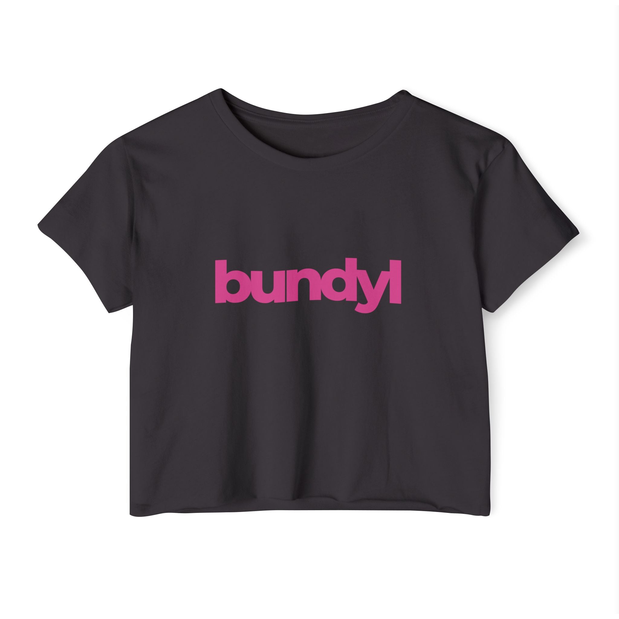 bundyl Logo Festival Crop Top - Hot Summer Pink