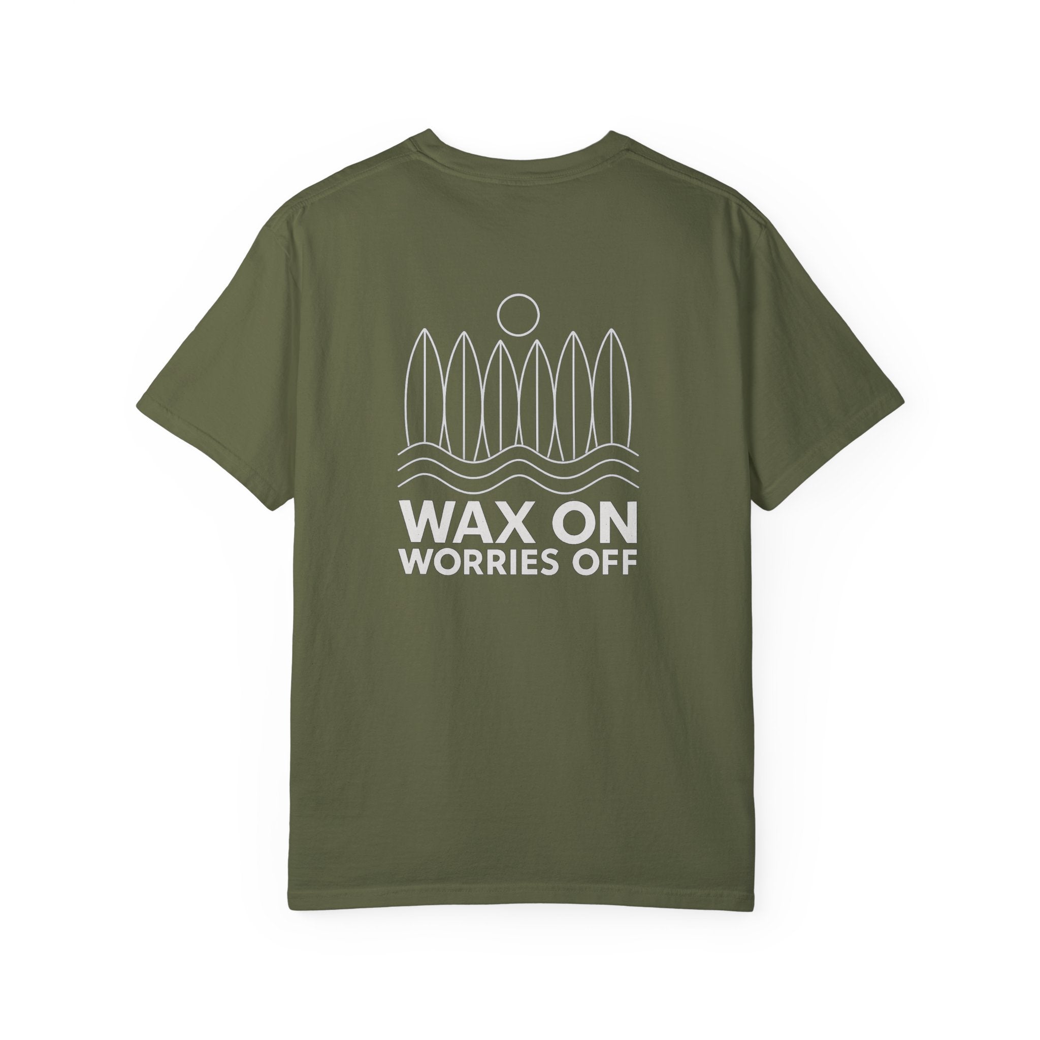 Boards Up 'Wax On' Relaxed Tee - White Outline
