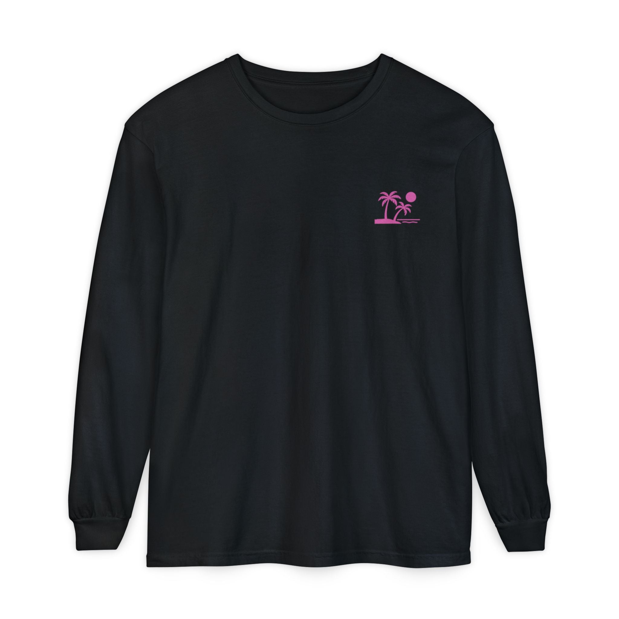 Tropic Beach 'Seas the Day' Long Sleeve Tee - Hot Summer Pink