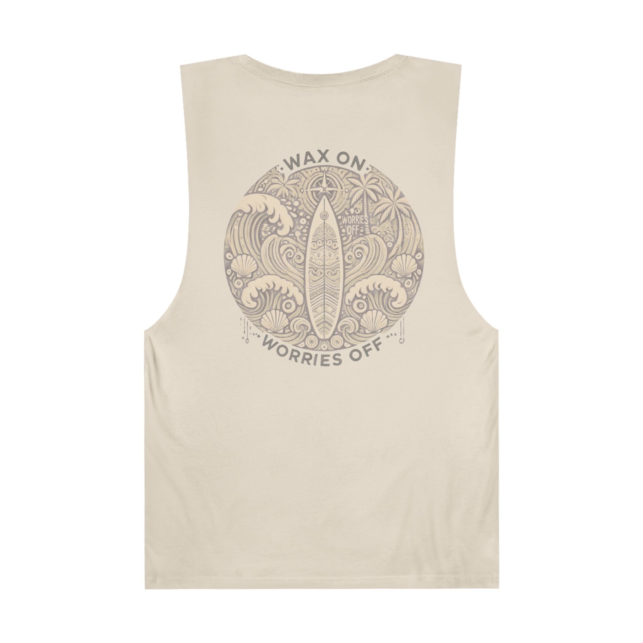 Vintage 'Wax On' Chill Tank - Sand