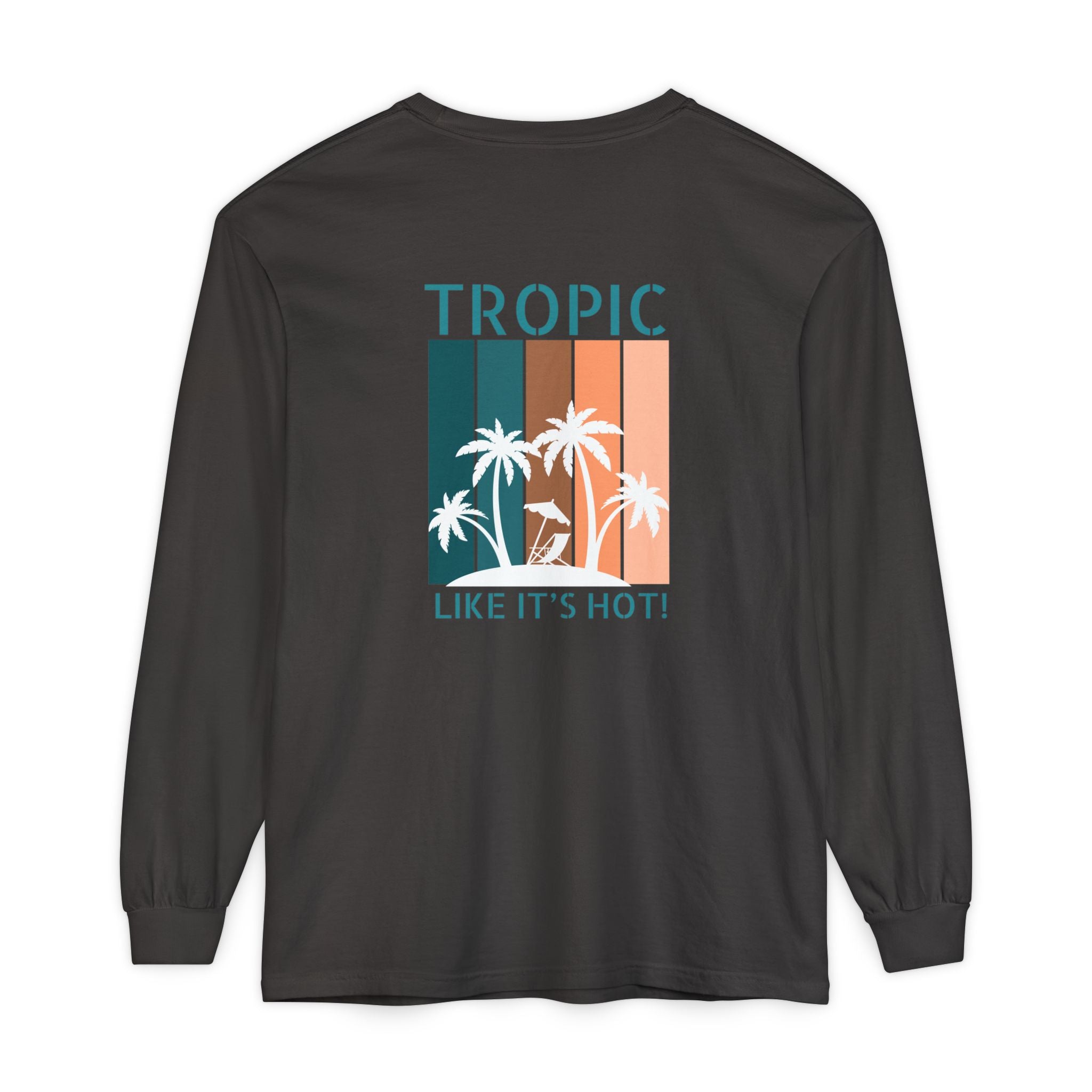 Tropic Panels Long Sleeve Tee - Peaches & Cream