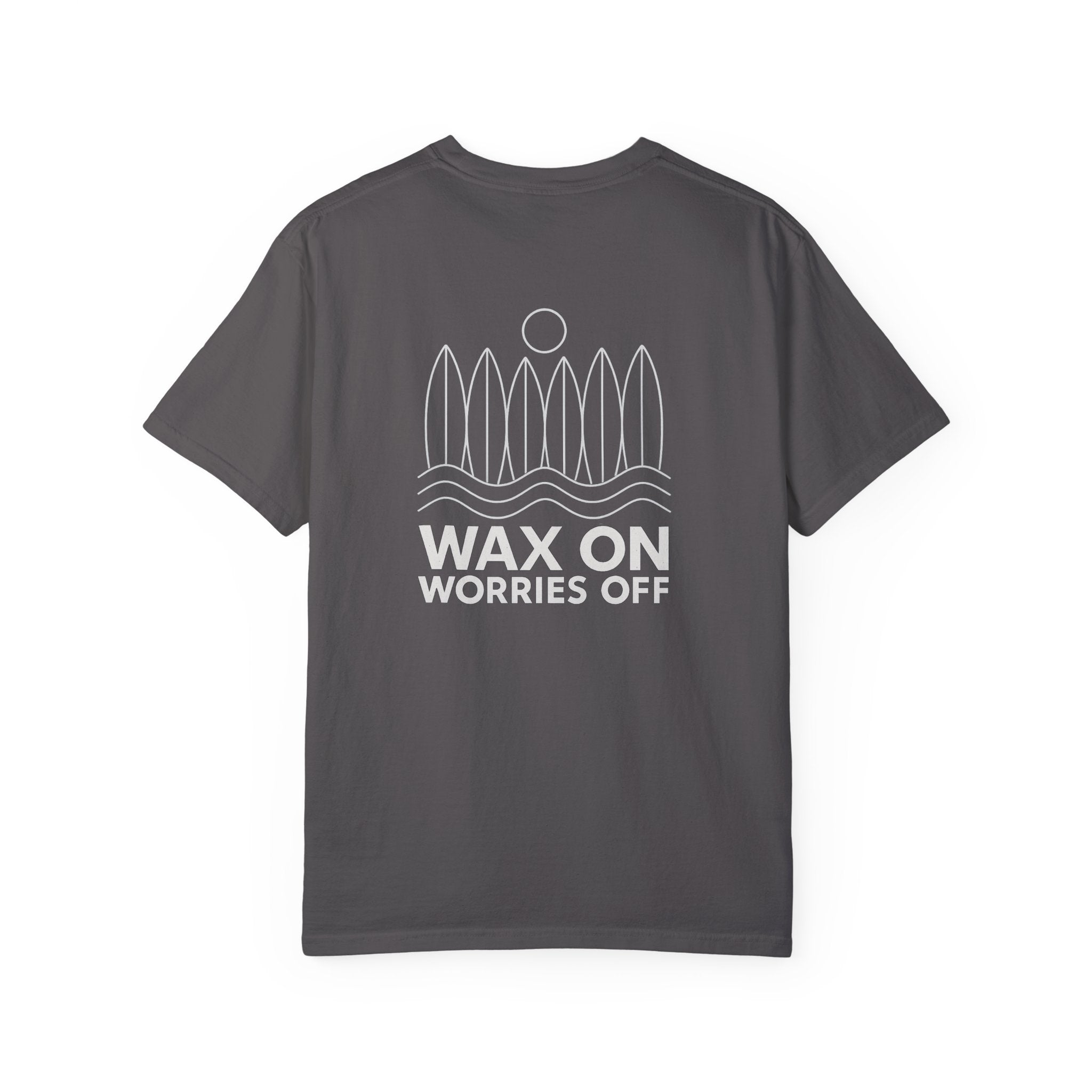 Boards Up 'Wax On' Relaxed Tee - White Outline