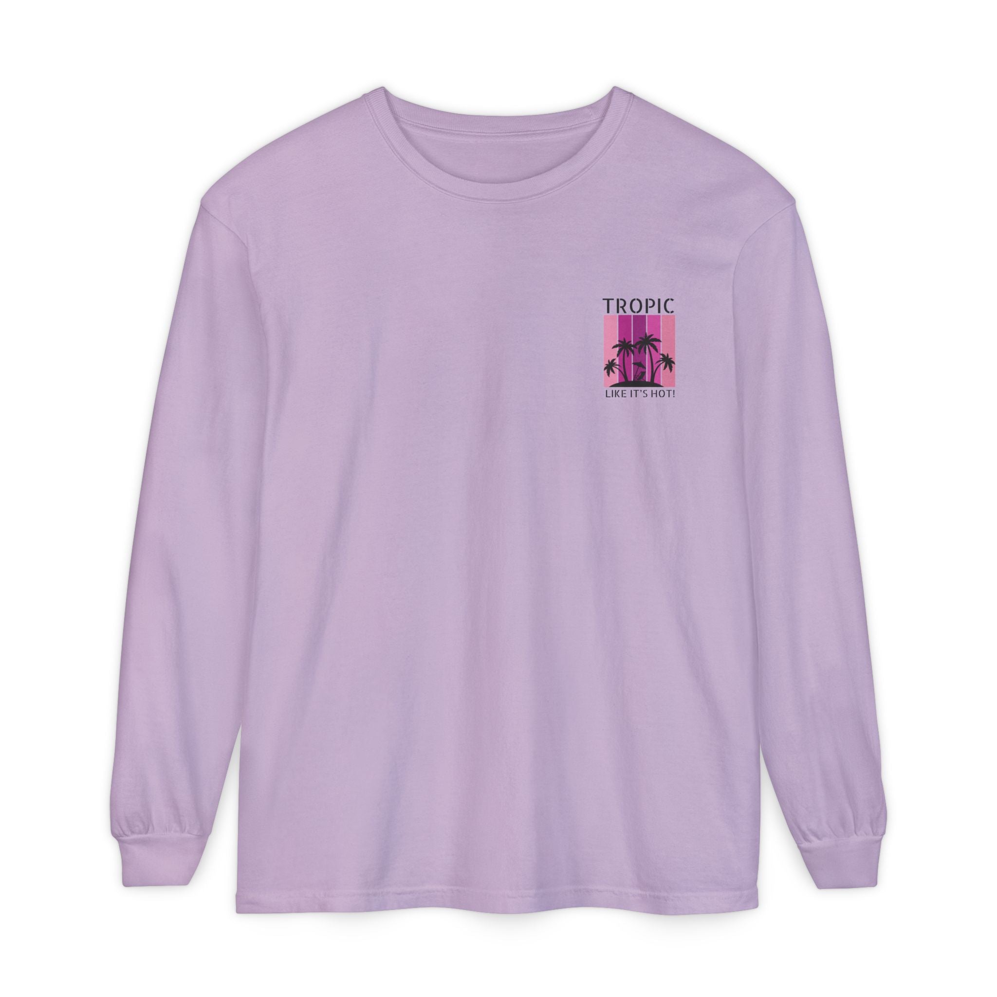 Tropic Panels Long Sleeve Tee - Hot Summer Pink