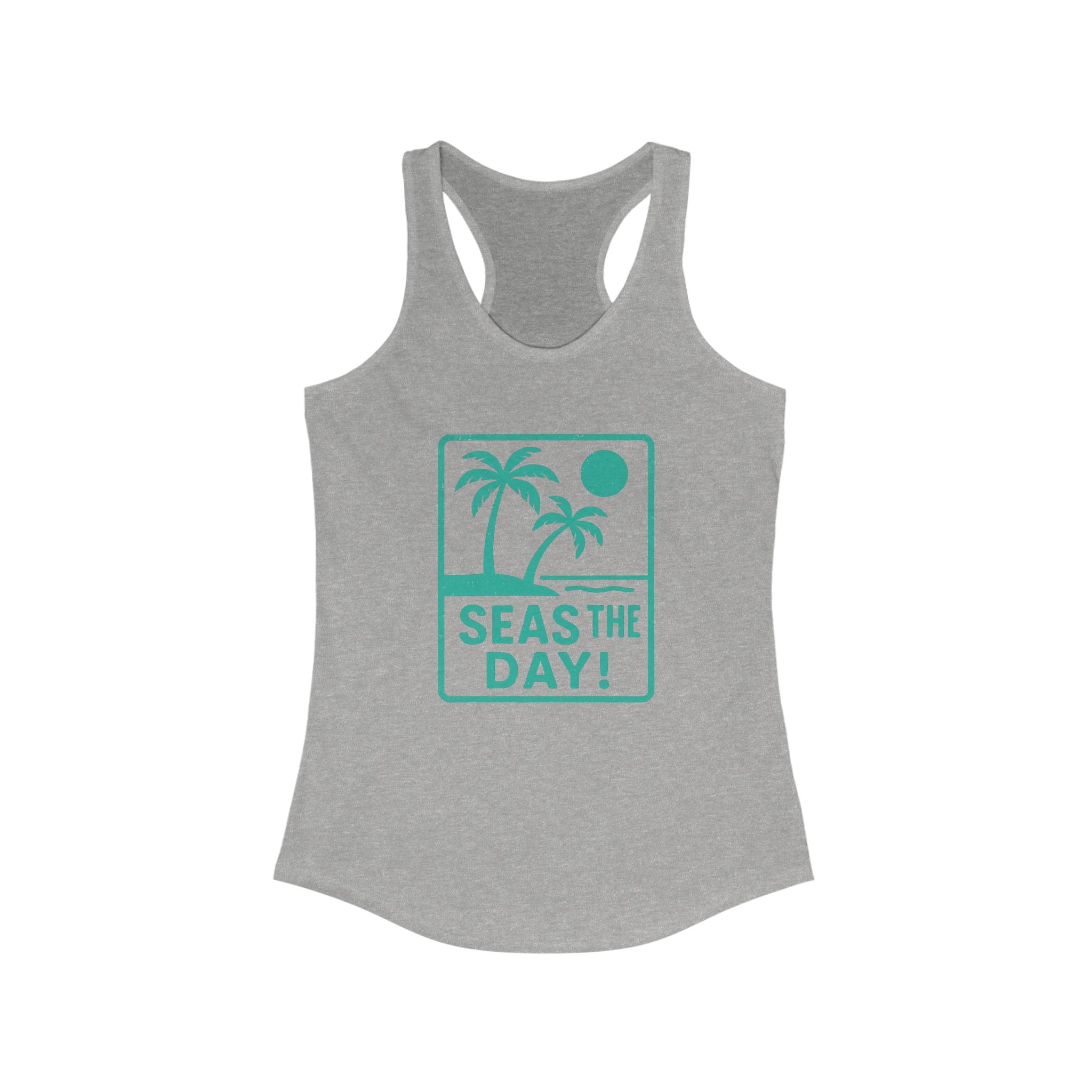Tropic Beach 'Seas the Day' Racerback Tank - Seafoam Green