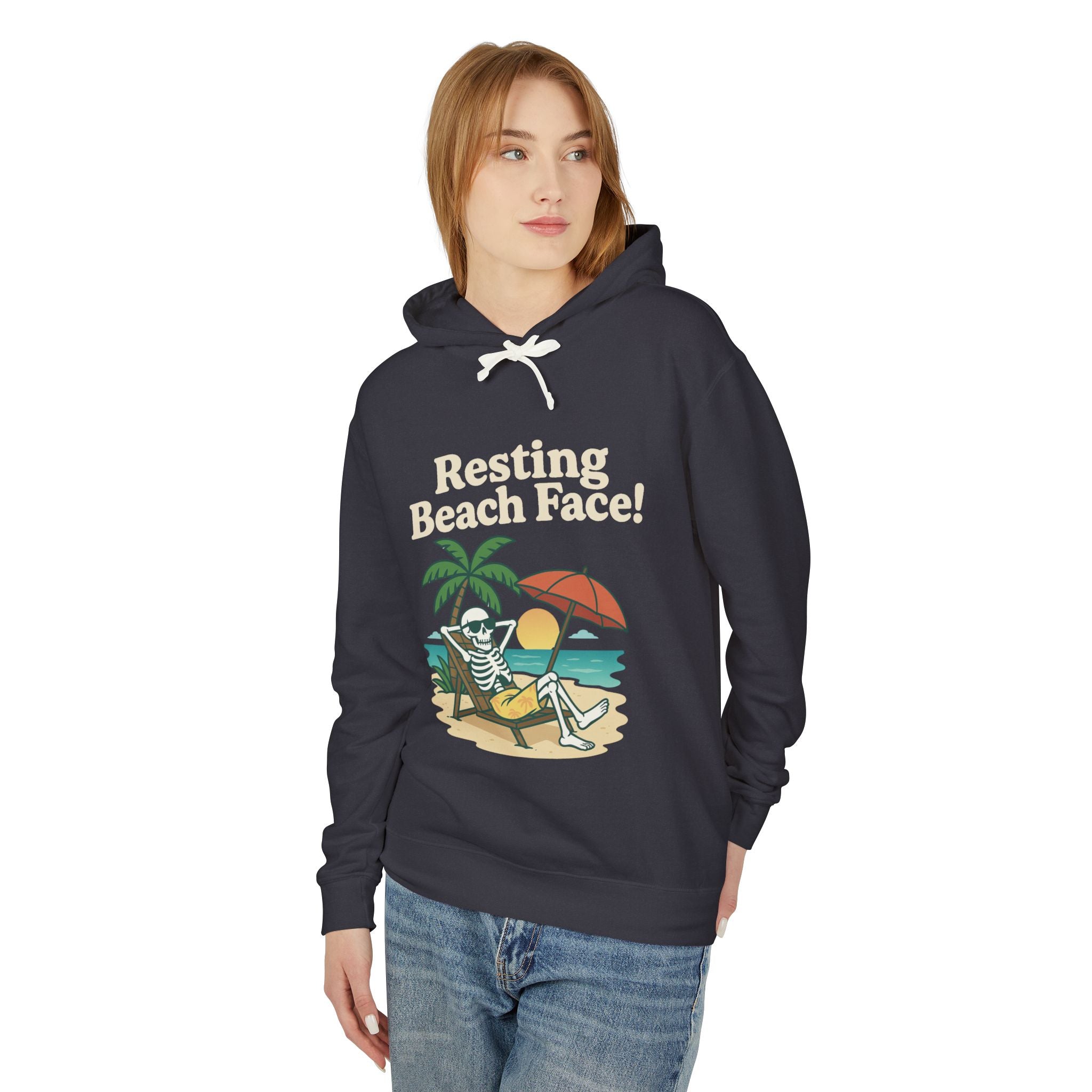 Skully 'Resting Beach Face' Hoodie - Bold Front