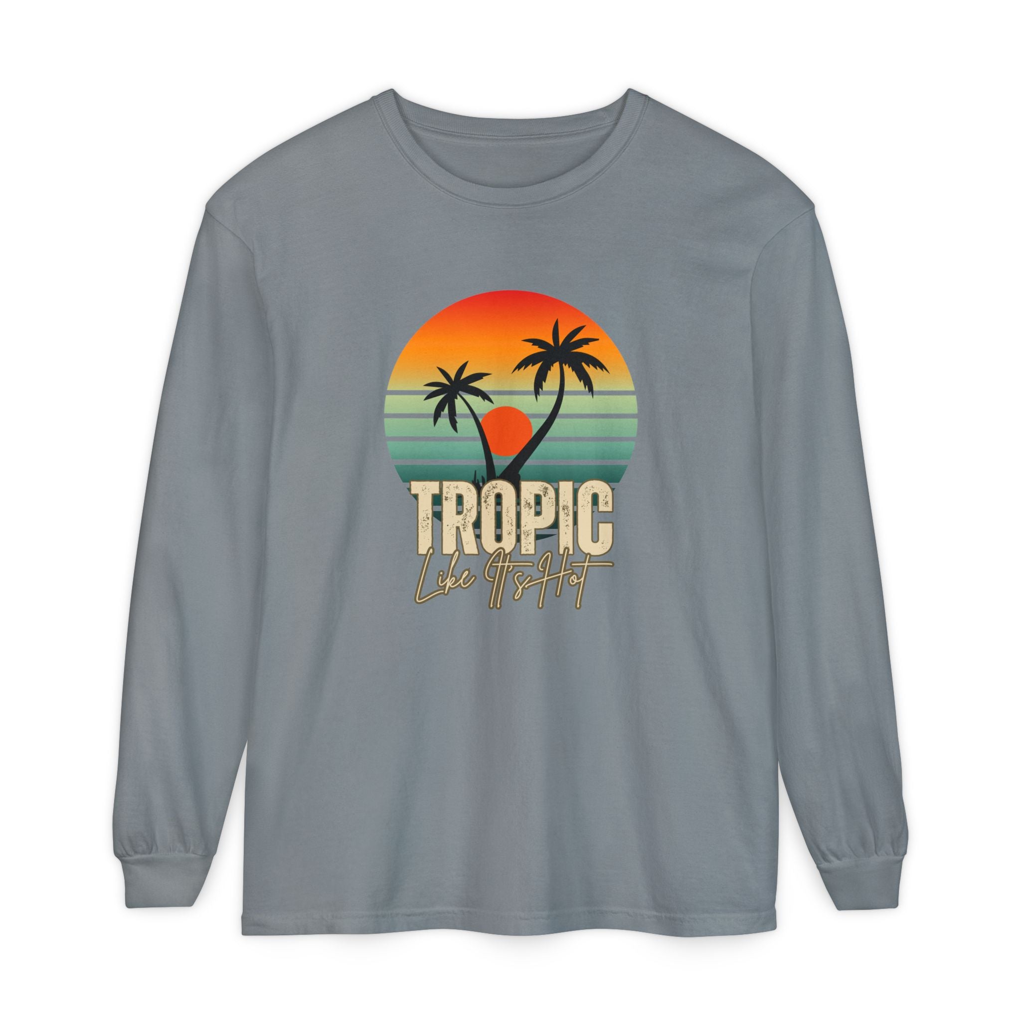 'Tropic Like It's Hot' Sunset Long Sleeve Tee