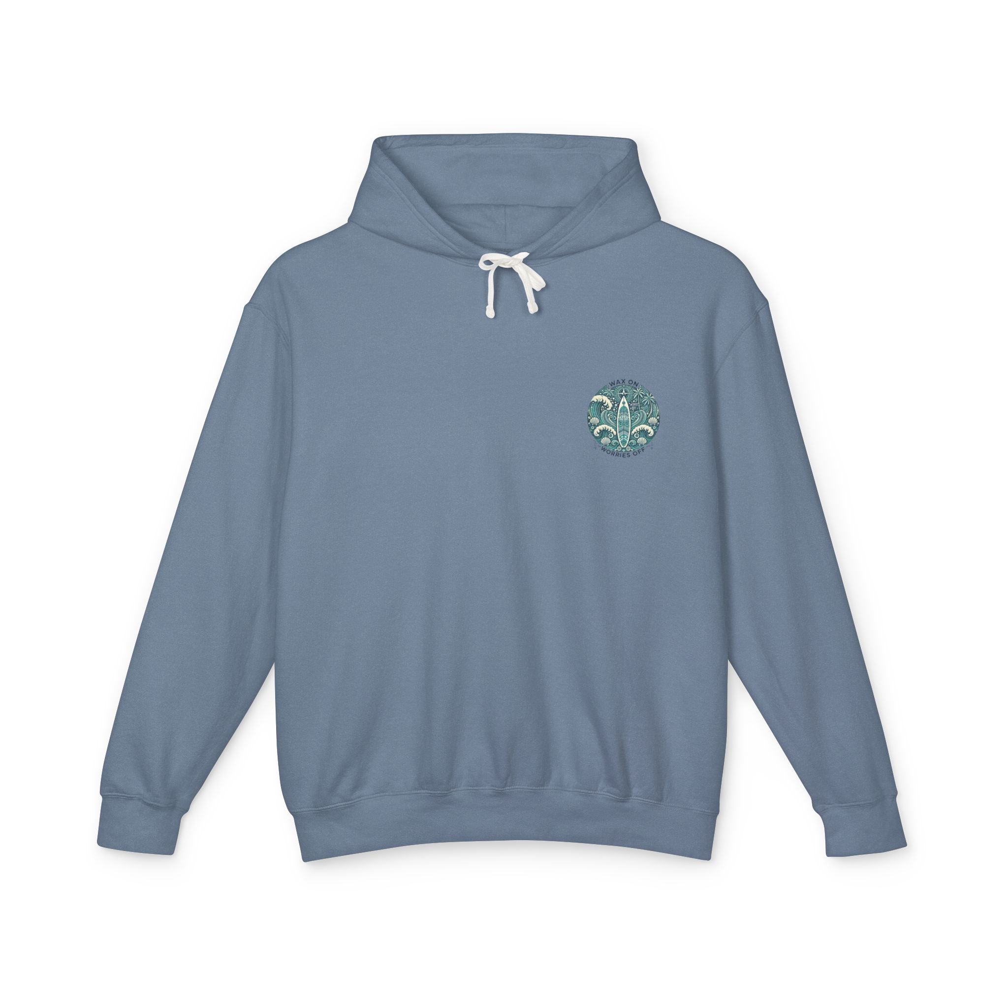 Vintage 'Wax On' Hoodie - Seafoam Green