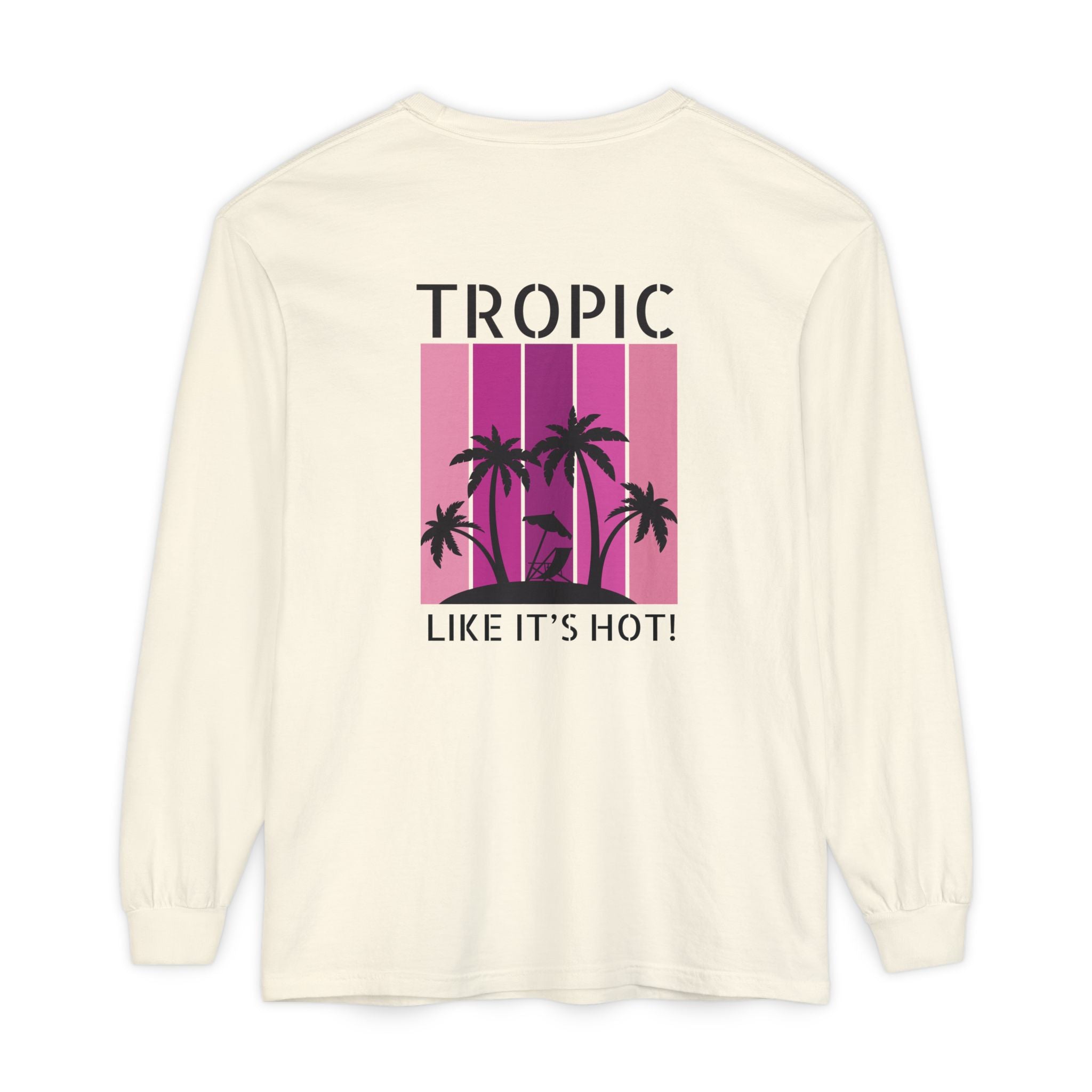 Tropic Panels Long Sleeve Tee - Hot Summer Pink