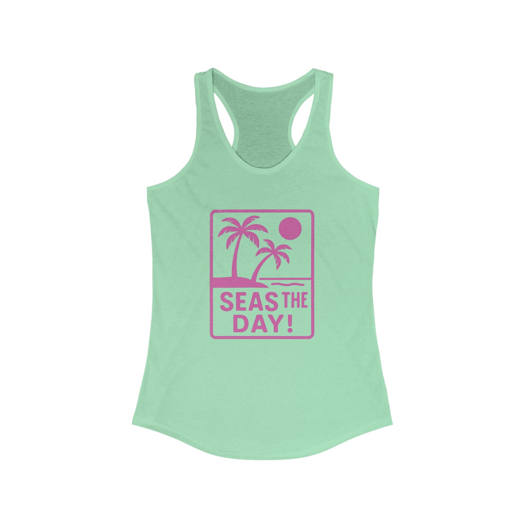 Tropic Beach 'Seas the Day' Racerback Tank - Hot Summer Pink