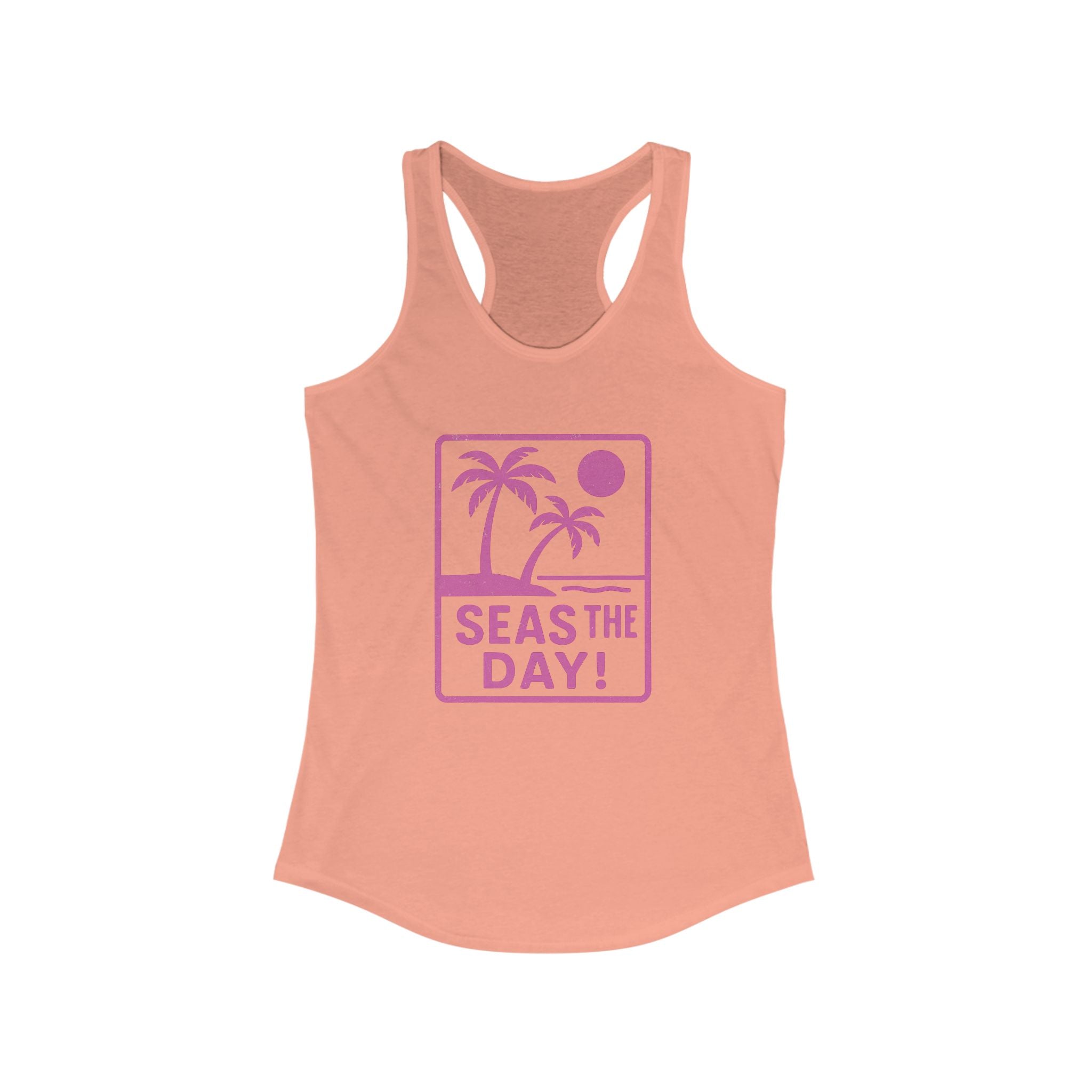 Tropic Beach 'Seas the Day' Racerback Tank - Hot Summer Pink