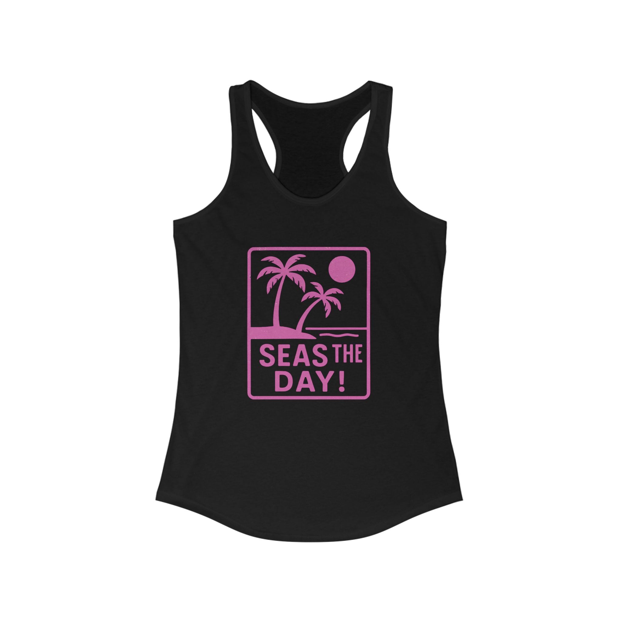 Tropic Beach 'Seas the Day' Racerback Tank - Hot Summer Pink