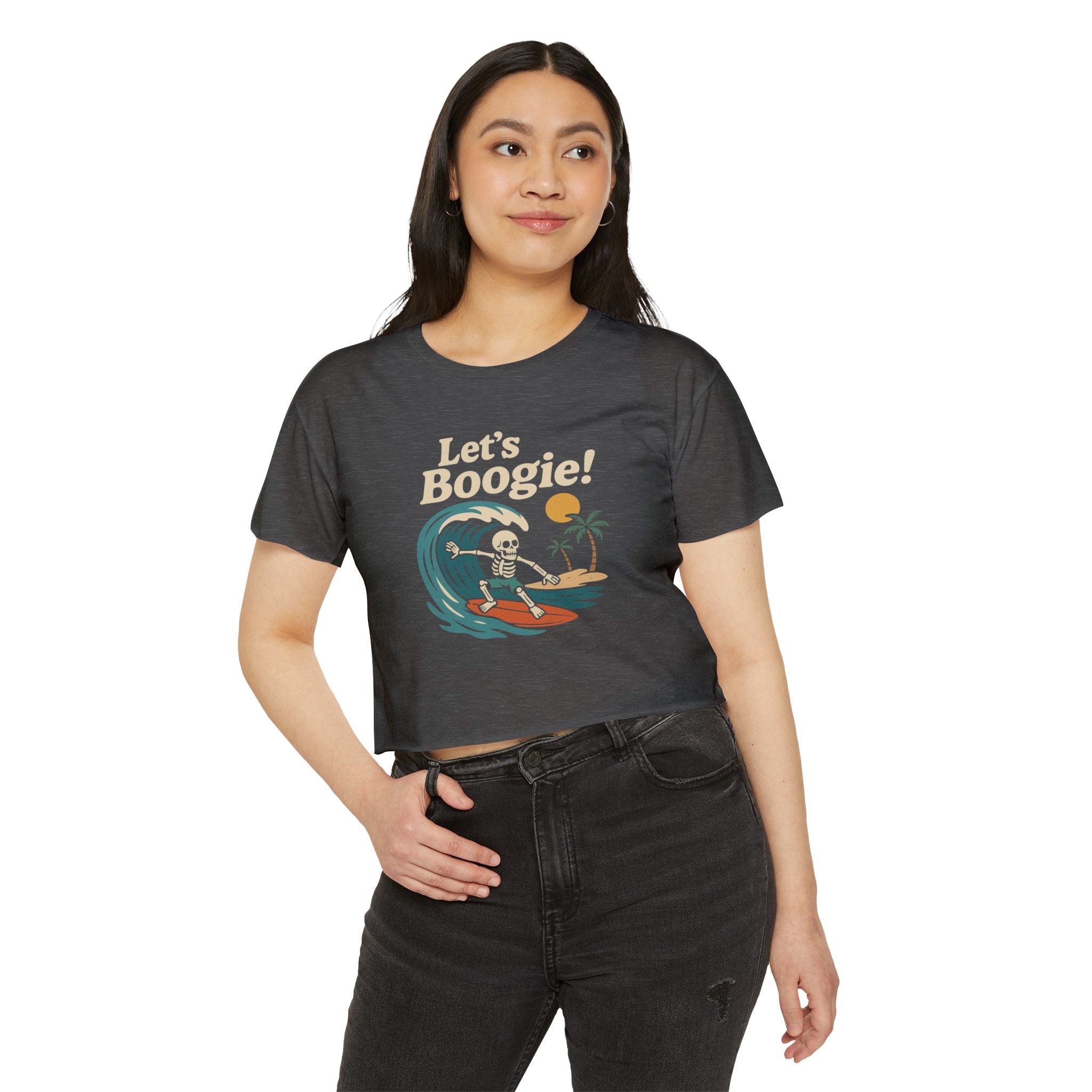 Skully 'Let's Boogie' Festival Crop Top