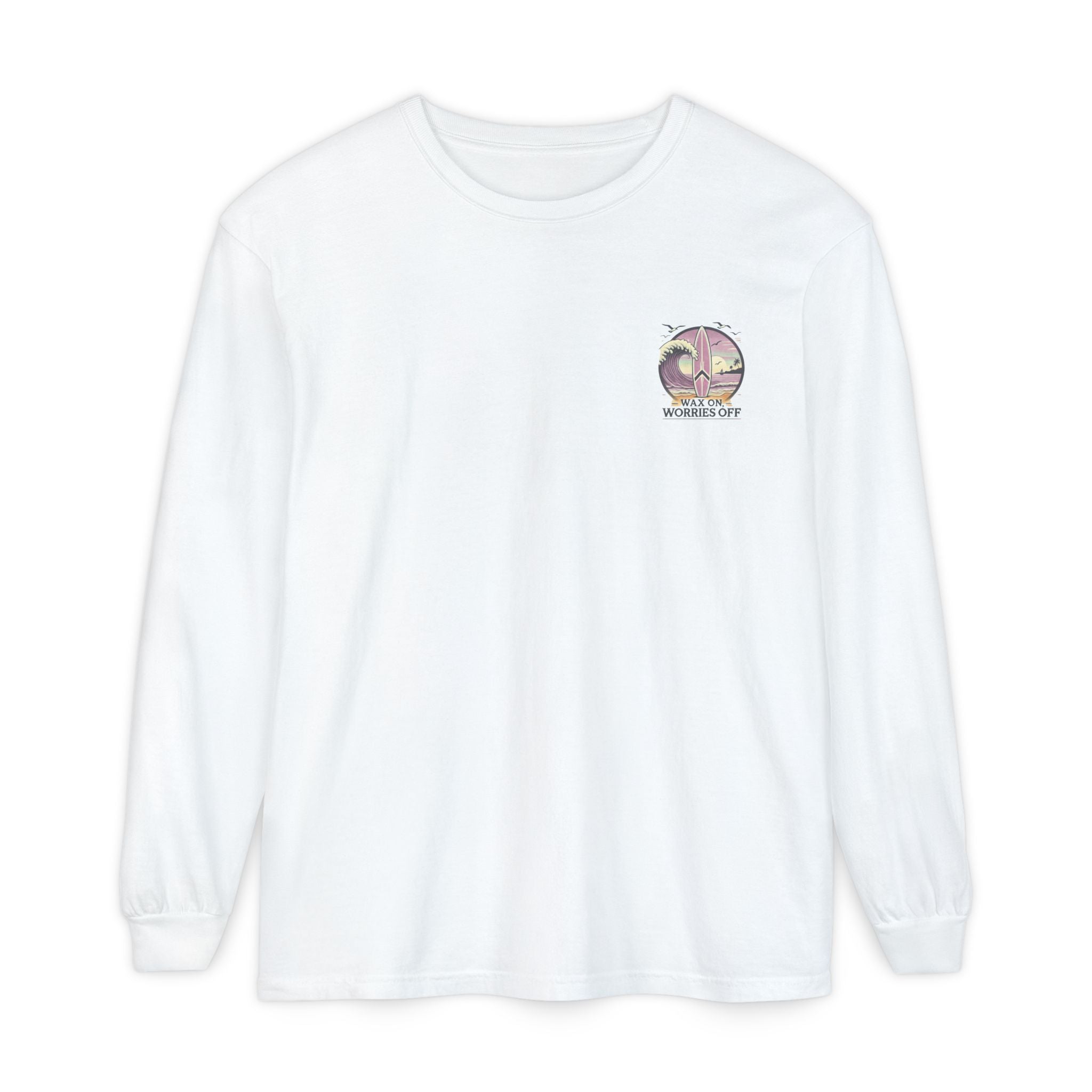 Wave Crest 'Wax On' Long Sleeve Tee - Clamshell Pink