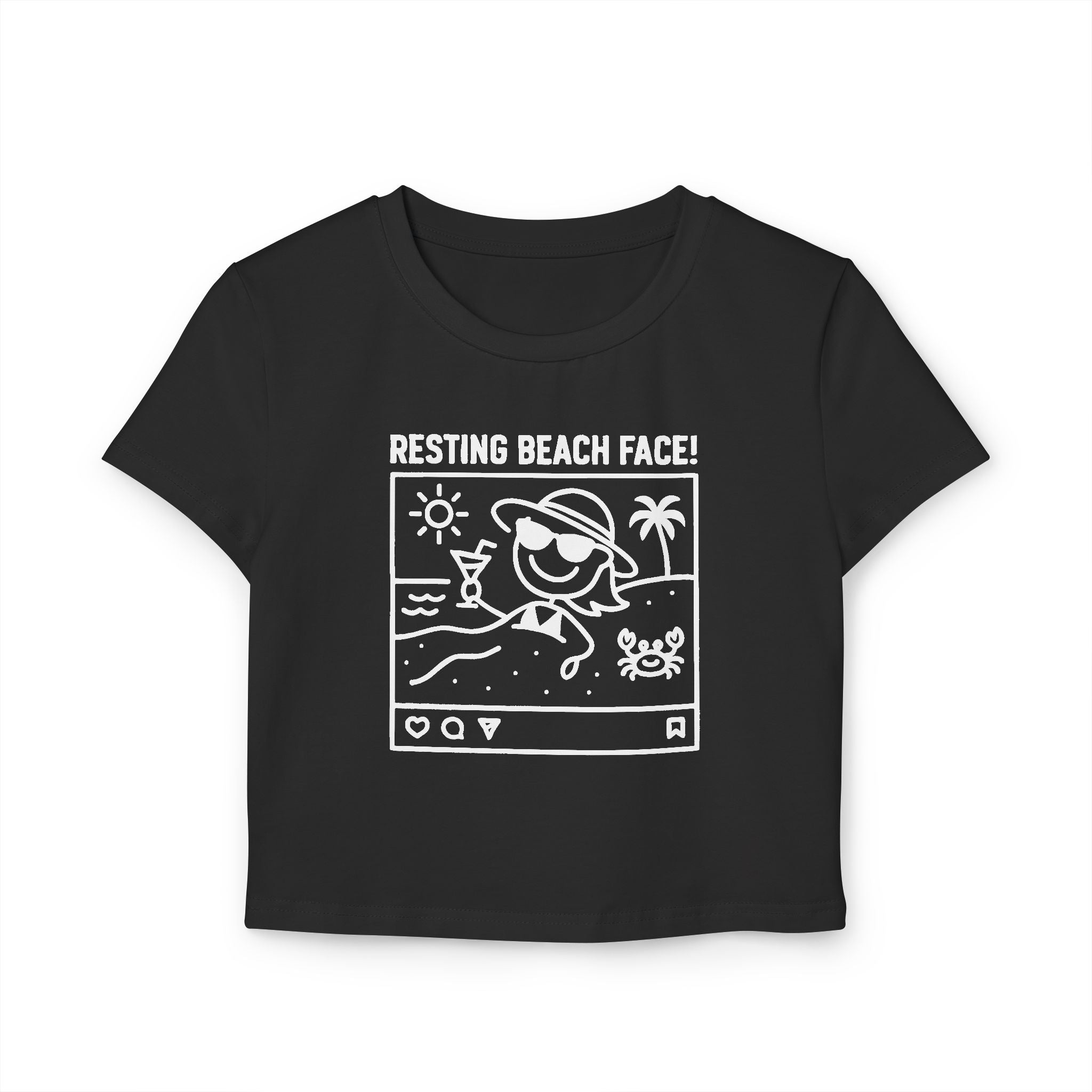 Resting Beach Face! Cropped Fitted Tee - Neck Deep