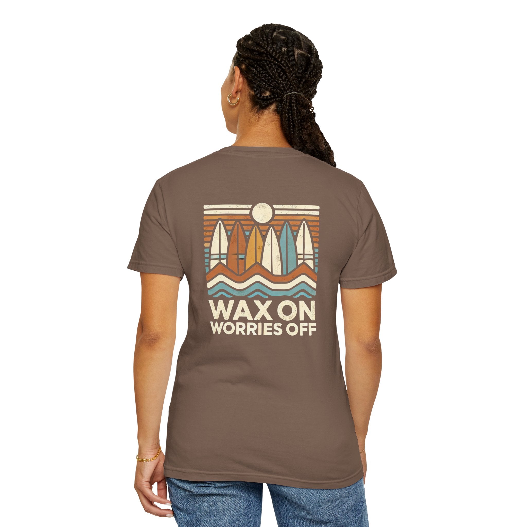 Boards Up 'Wax On' Relaxed Tee - Sand & Sky