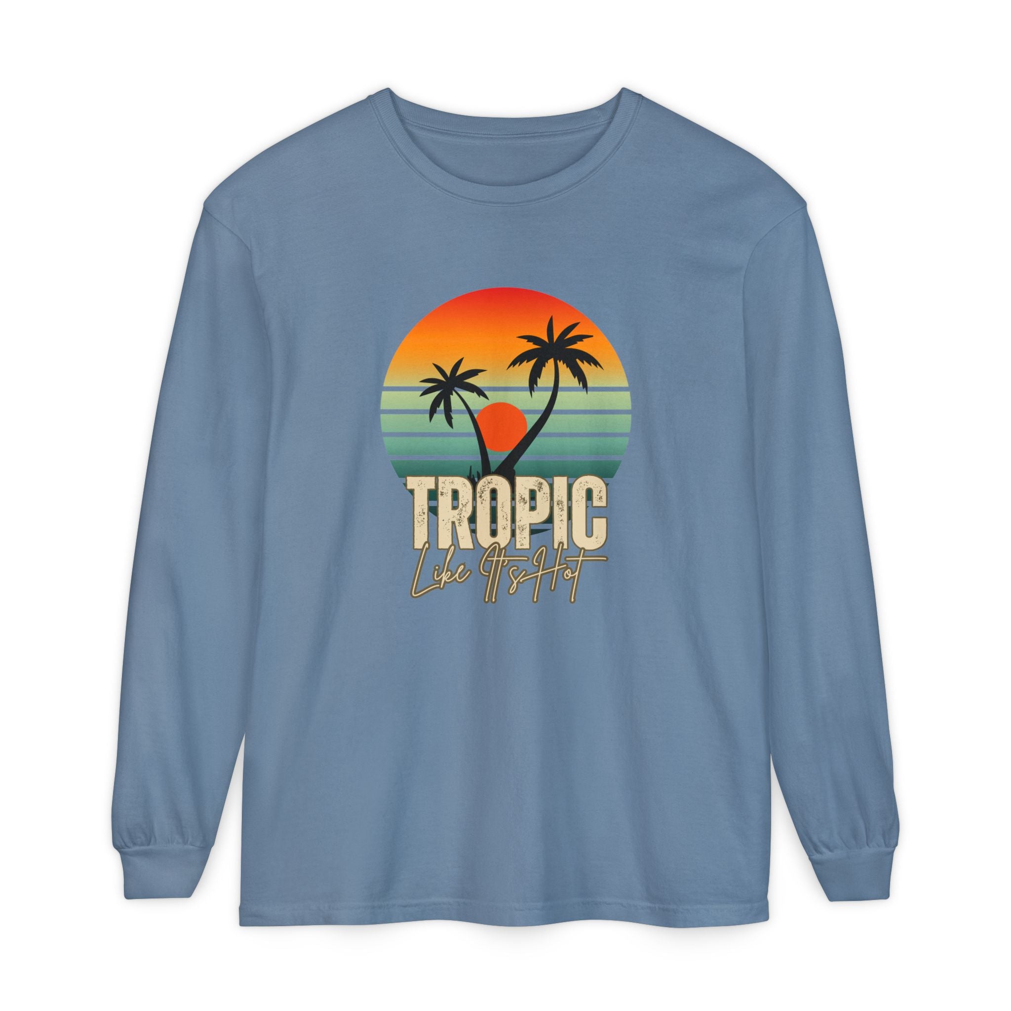 'Tropic Like It's Hot' Sunset Long Sleeve Tee