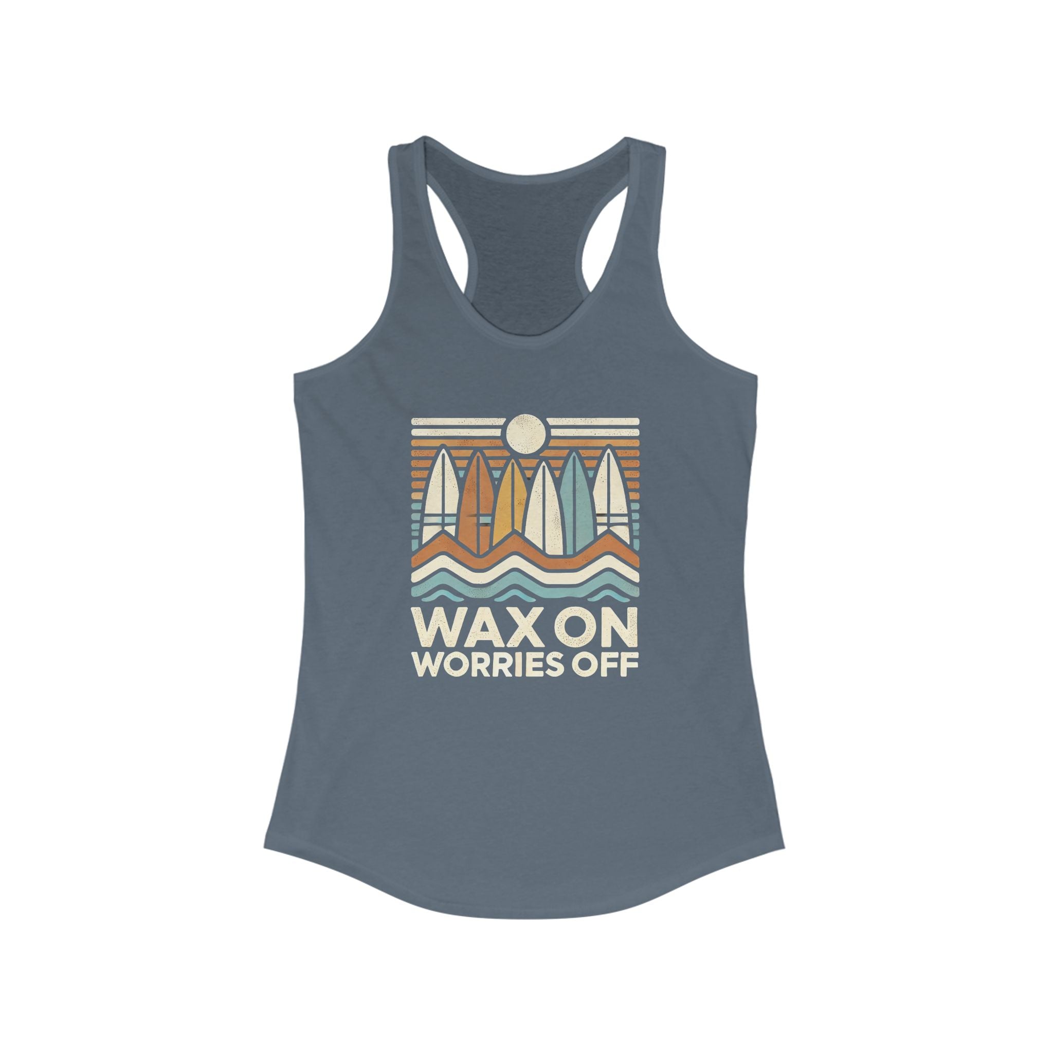 Boards Up 'Wax On' Racerback Tank - Sand & Sky
