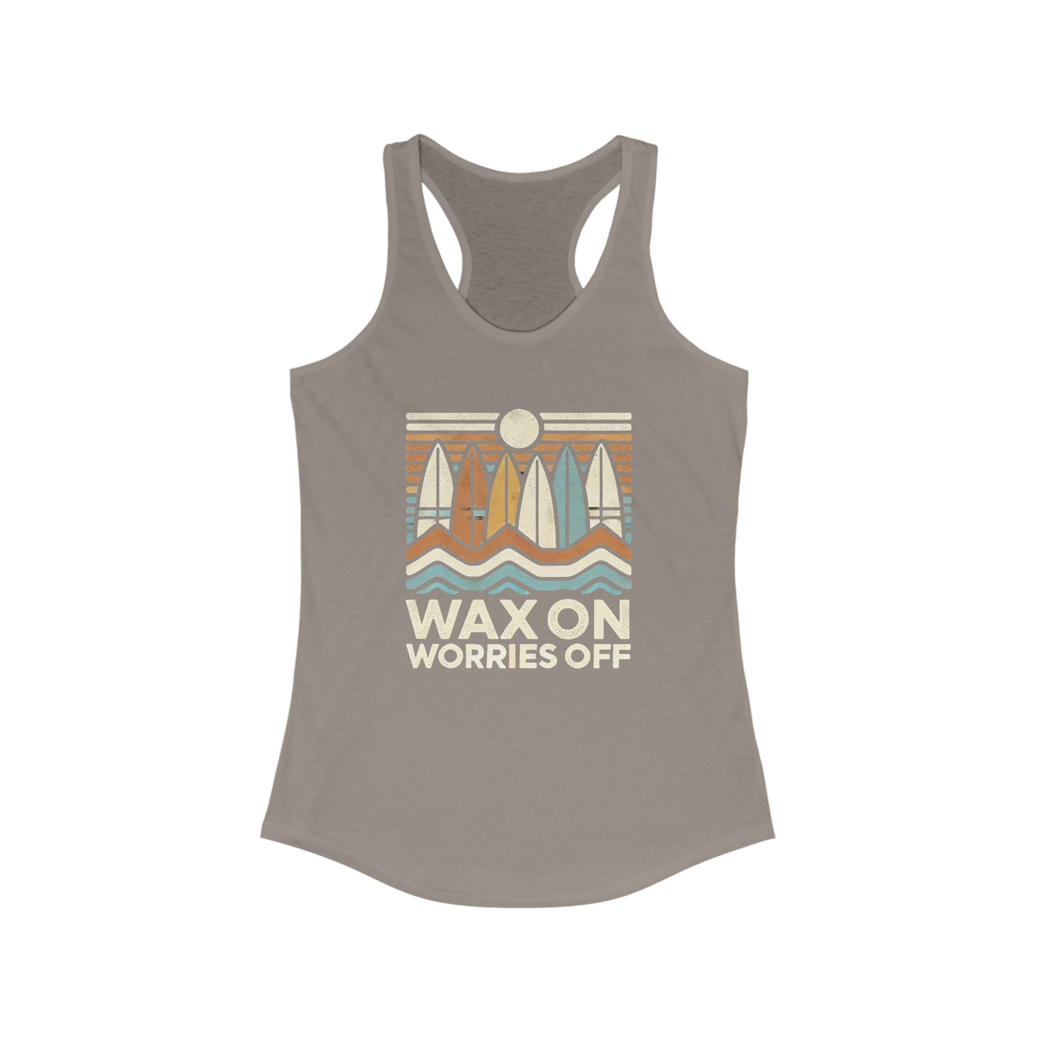 Boards Up 'Wax On' Racerback Tank - Sand & Sky