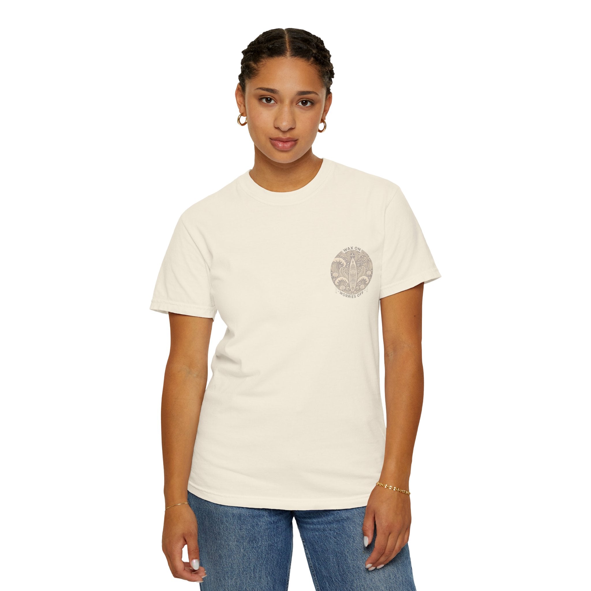 Vintage 'Wax On' Relaxed Tee - Sand