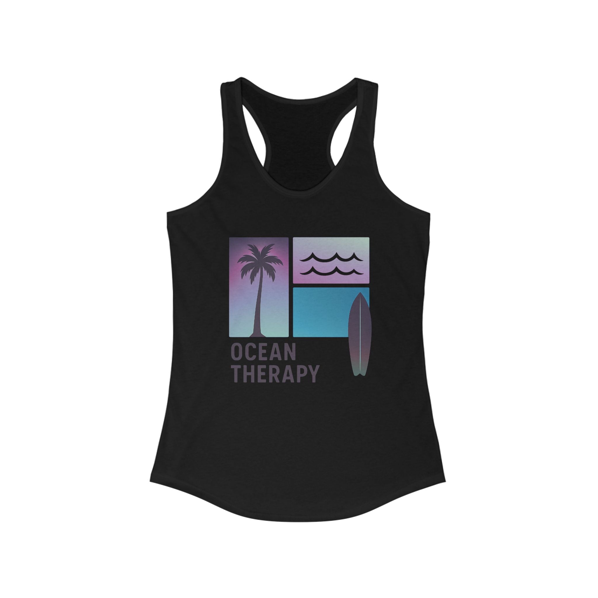 Ocean Therapy Racerback Tank - Beach Block Purple