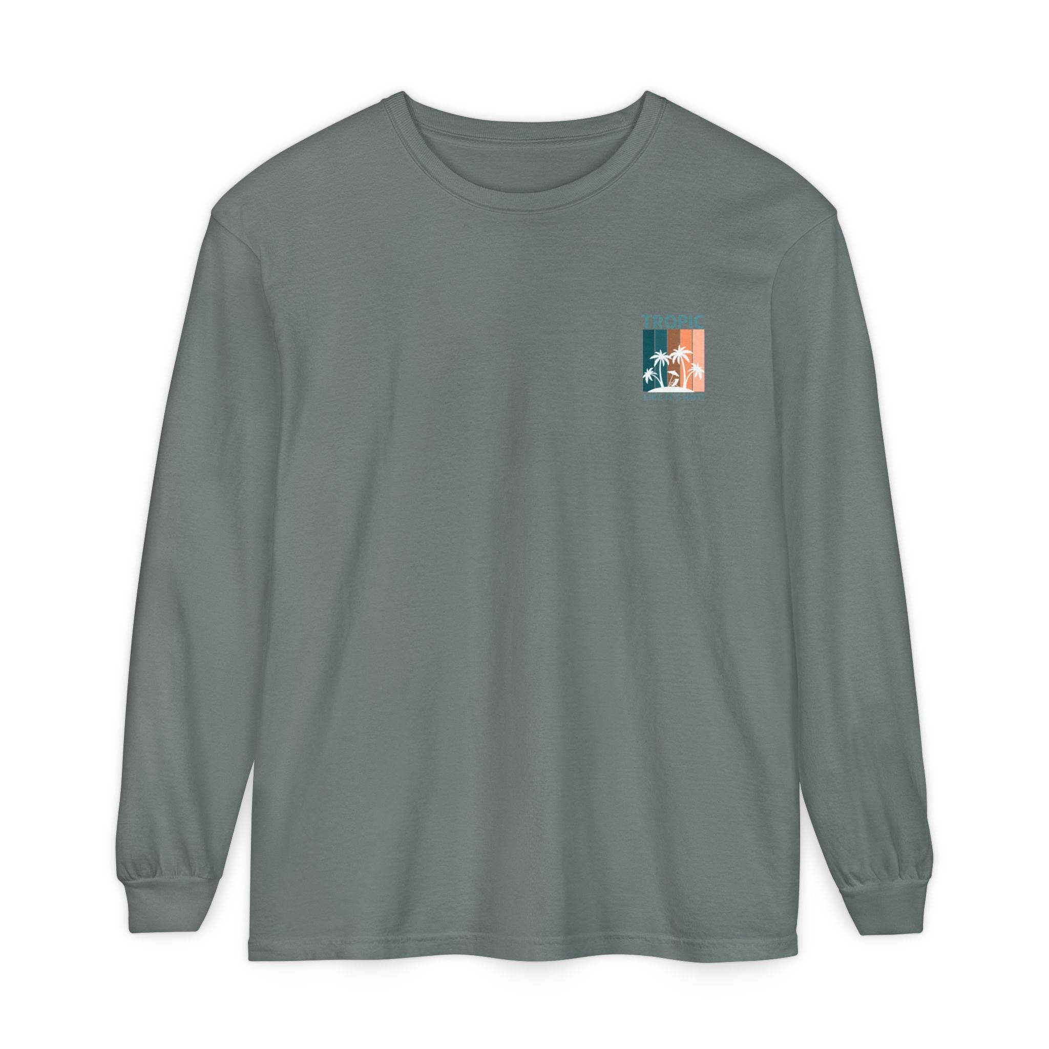 Tropic Panels Long Sleeve Tee - Peaches & Cream